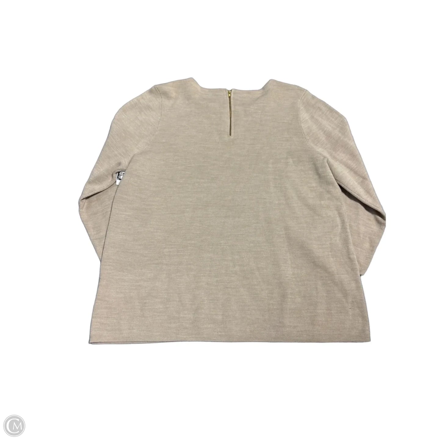 Blouse 3/4 Sleeve By J. Crew In Beige, Size: Xl