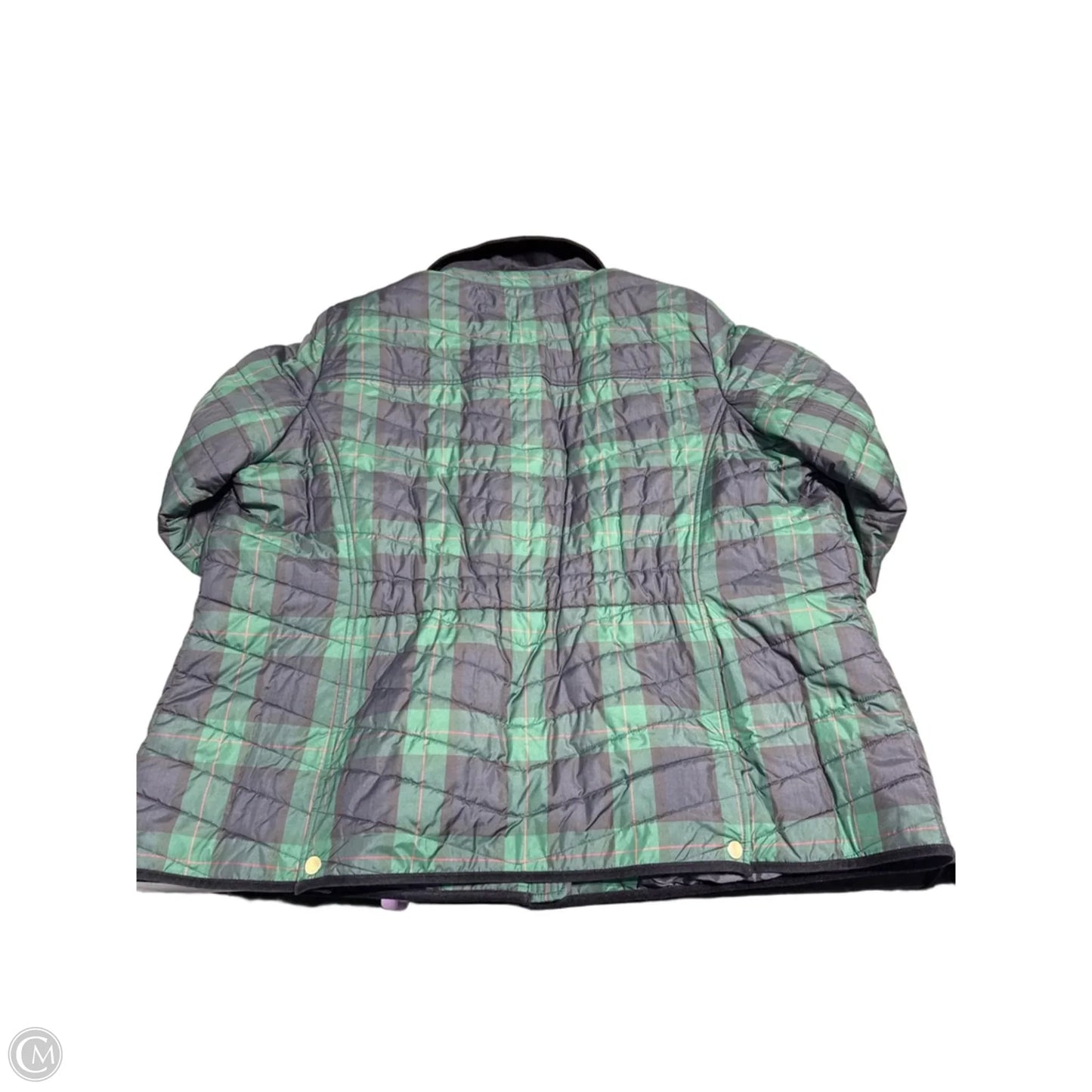 Jacket Puffer & Quilted By Talbots In Plaid Pattern, Size: 3x