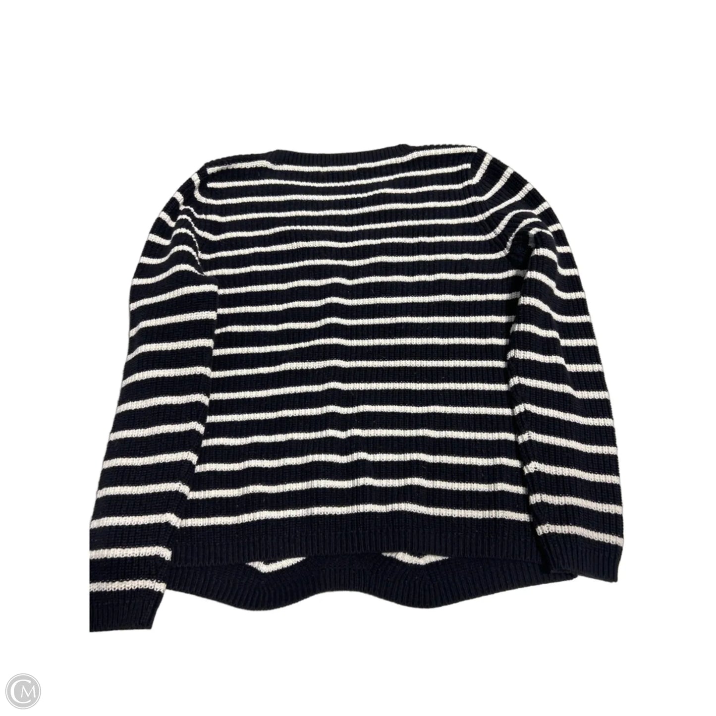 Sweater By Liz Claiborne In Blue & White, Size: M