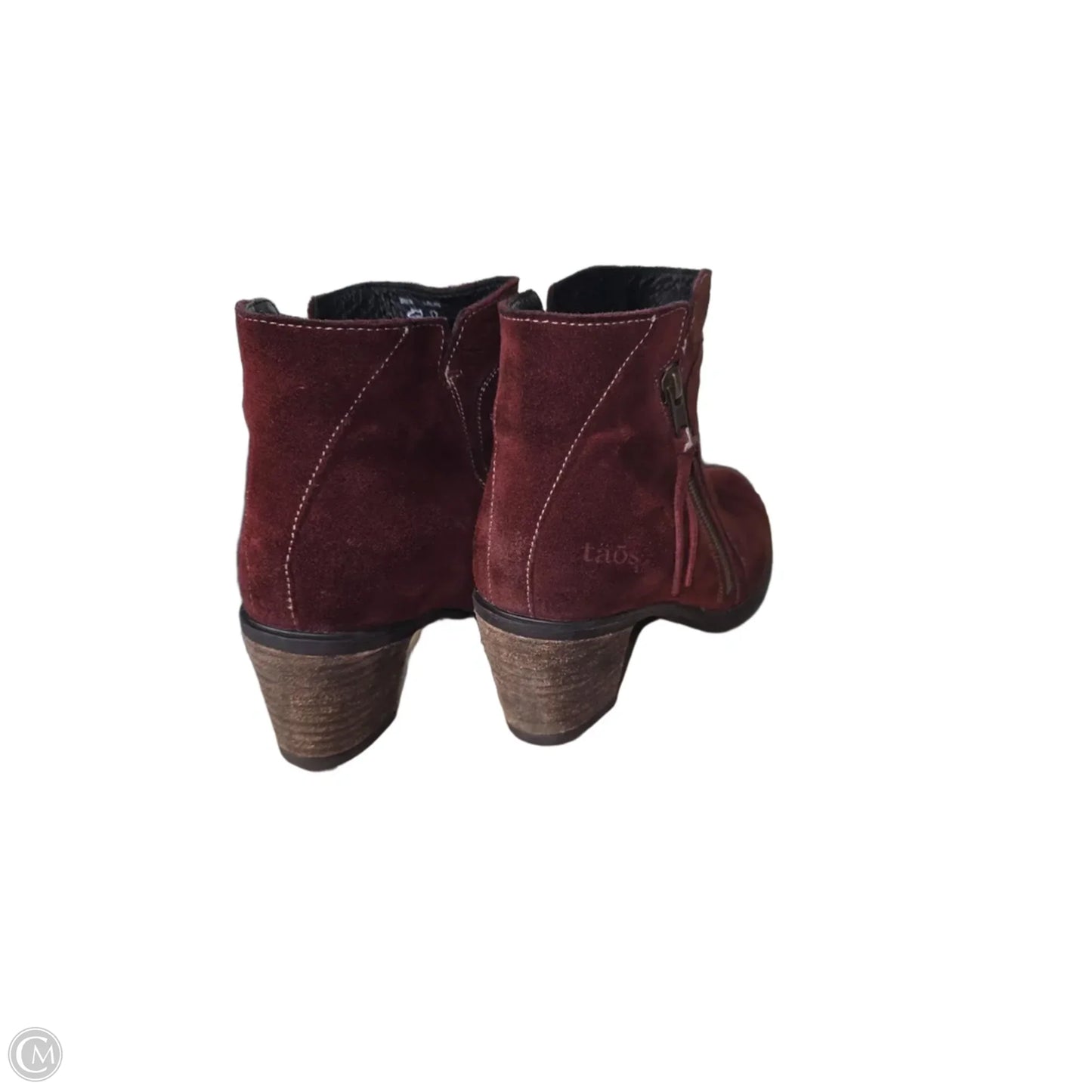 Boots Ankle Heels By Taos In Brown, Size: 8.5