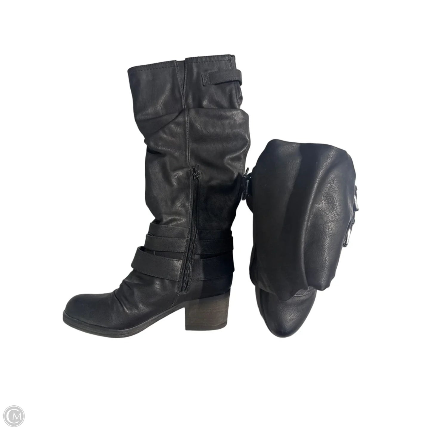 Boots Knee Heels By Carlos By Carlos Santana In Black, Size: 7