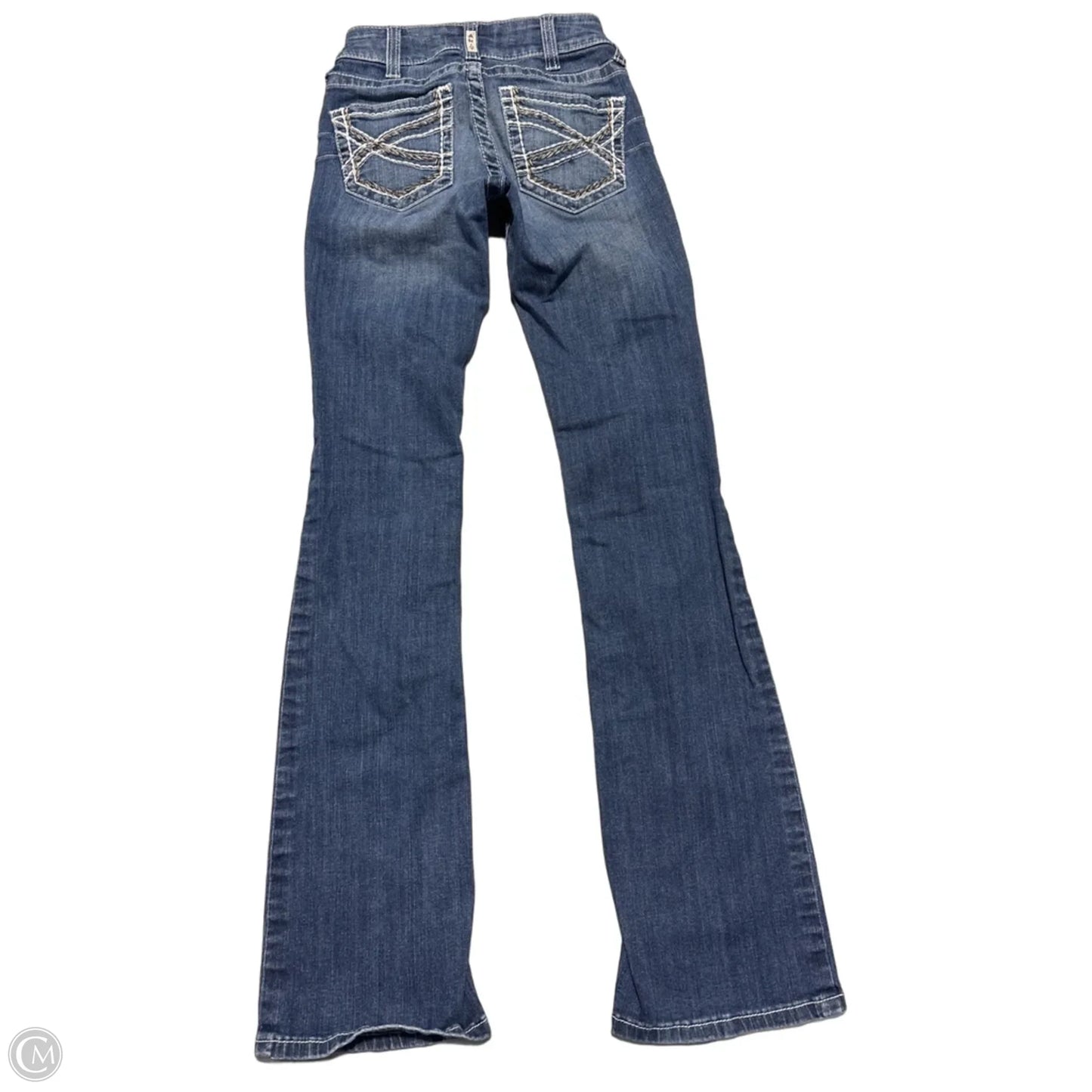 Jeans Boot Cut By Ariat In Blue Denim, Size: 0