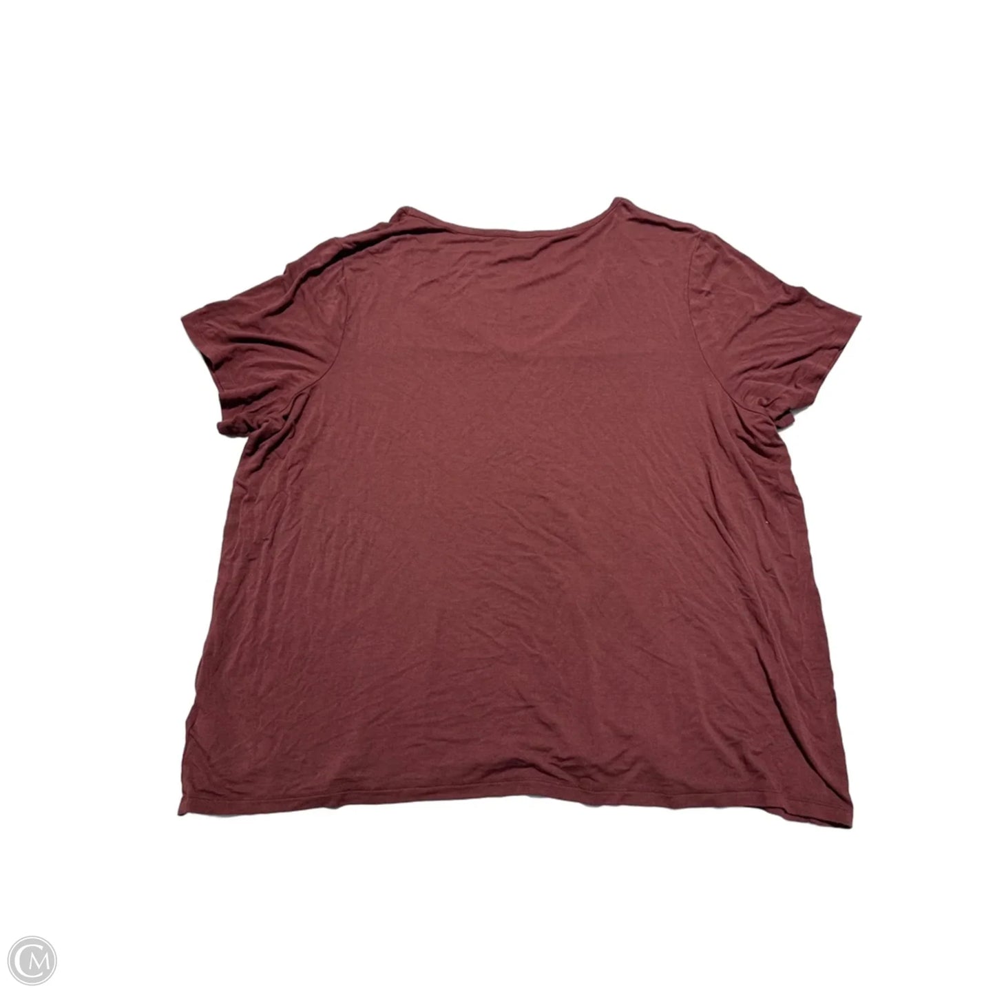 Top Short Sleeve Basic By Old Navy In Maroon, Size: Xxl