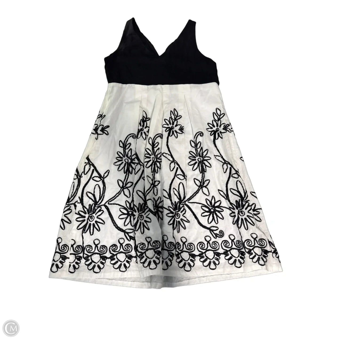 Dress Casual Midi By Dressbarn In Black & White, Size: L