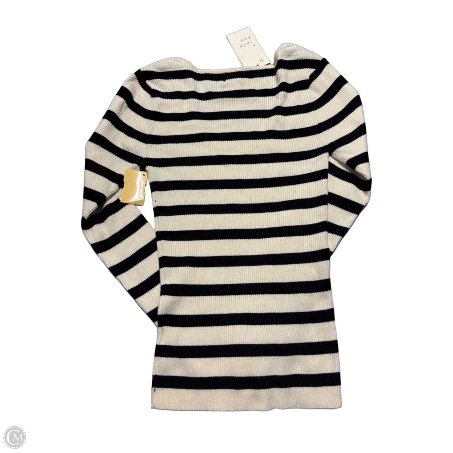 Top Long Sleeve By A New Day In Striped Pattern, Size: Xs