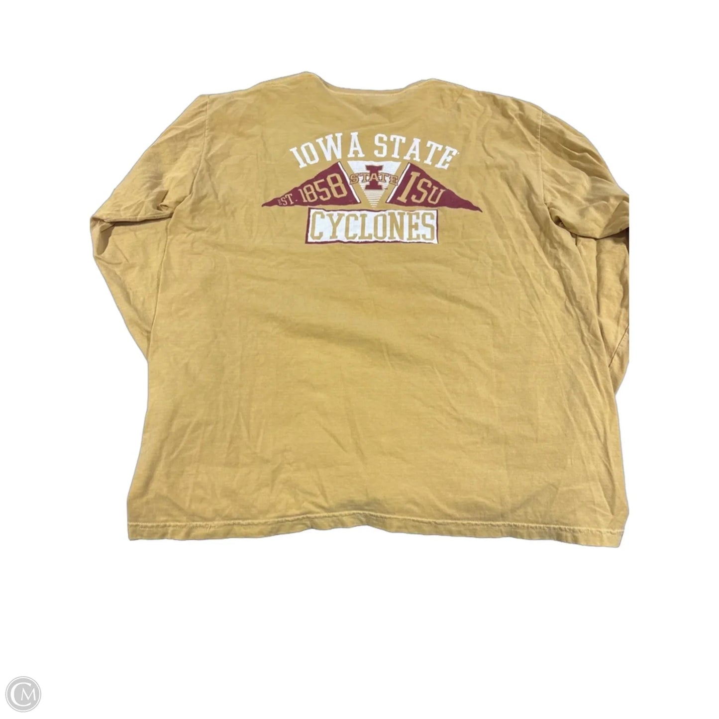 Top Long Sleeve By Comfort Colors In Yellow, Size: Xl