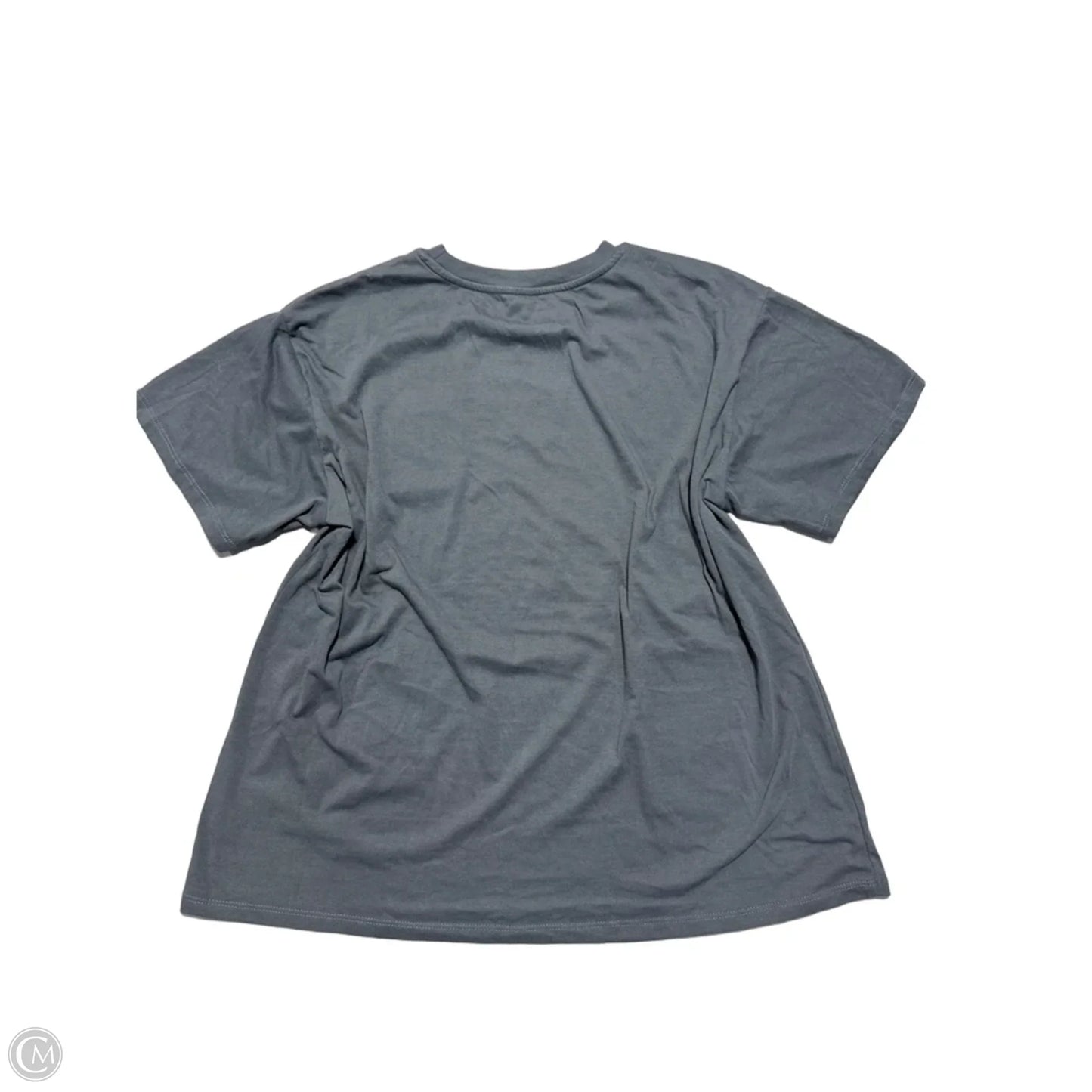 Top Short Sleeve By Disney In Grey, Size: 2x