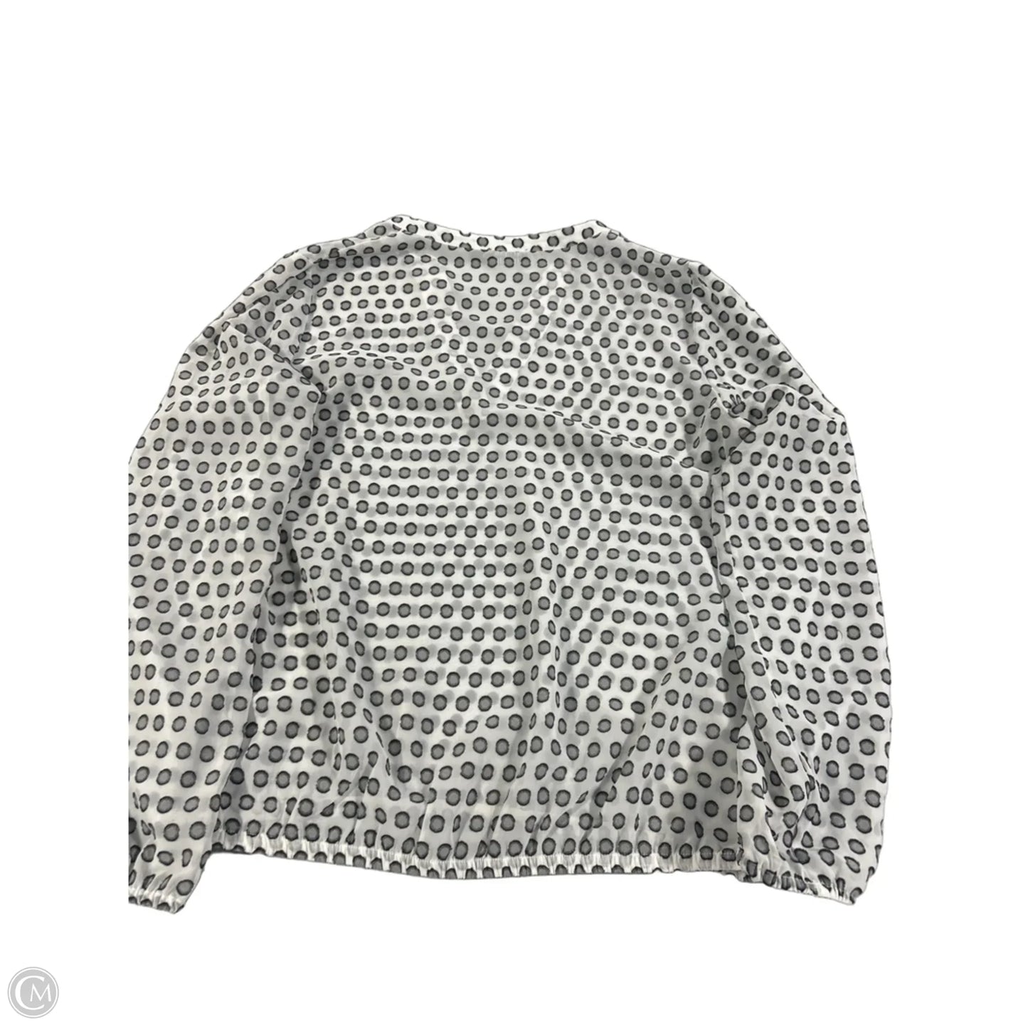 Blouse Long Sleeve By Cmc In Black & White, Size: L