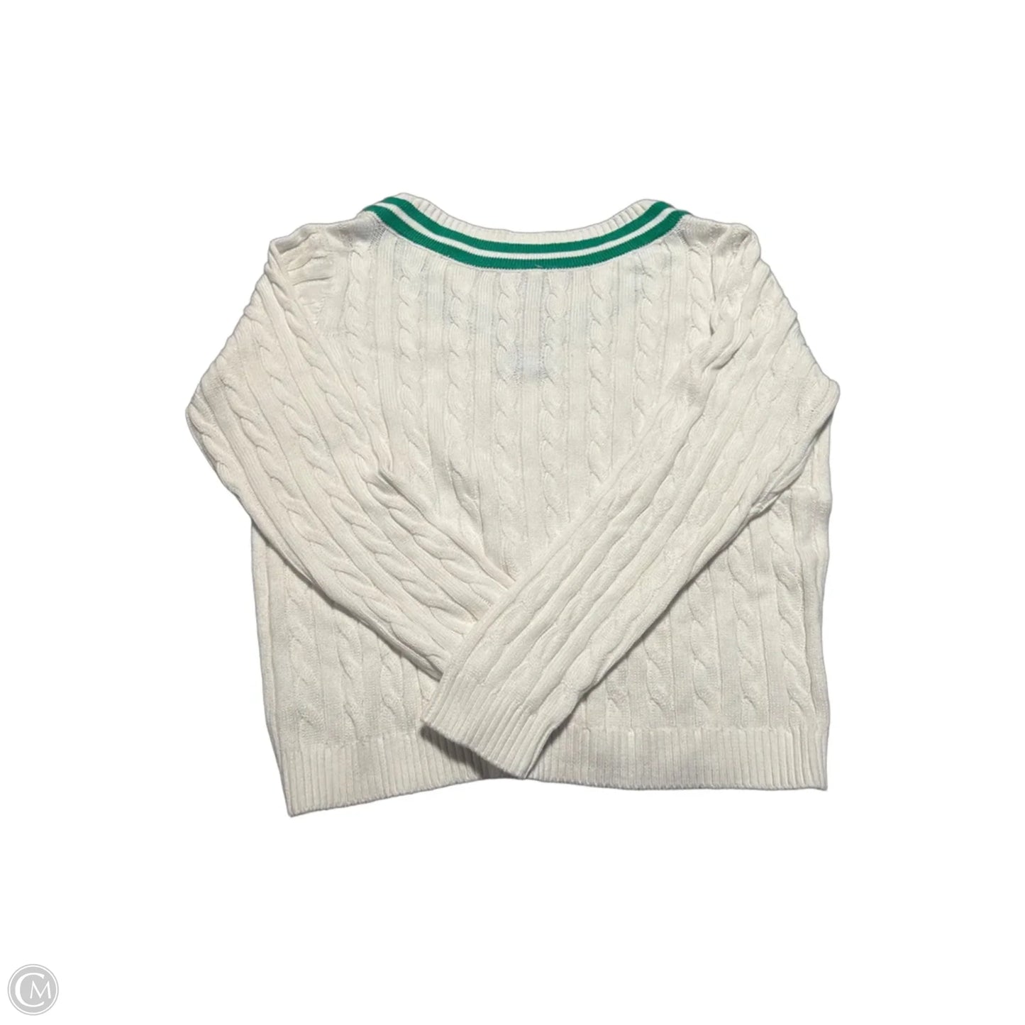 Sweater By Lands End In White, Size: L