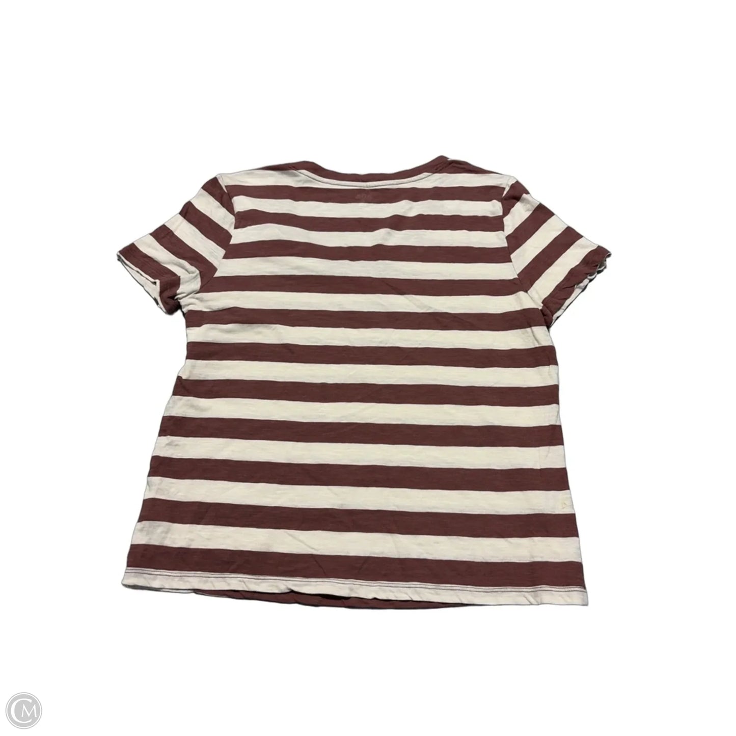 Top Short Sleeve By Ana In Striped Pattern, Size: M