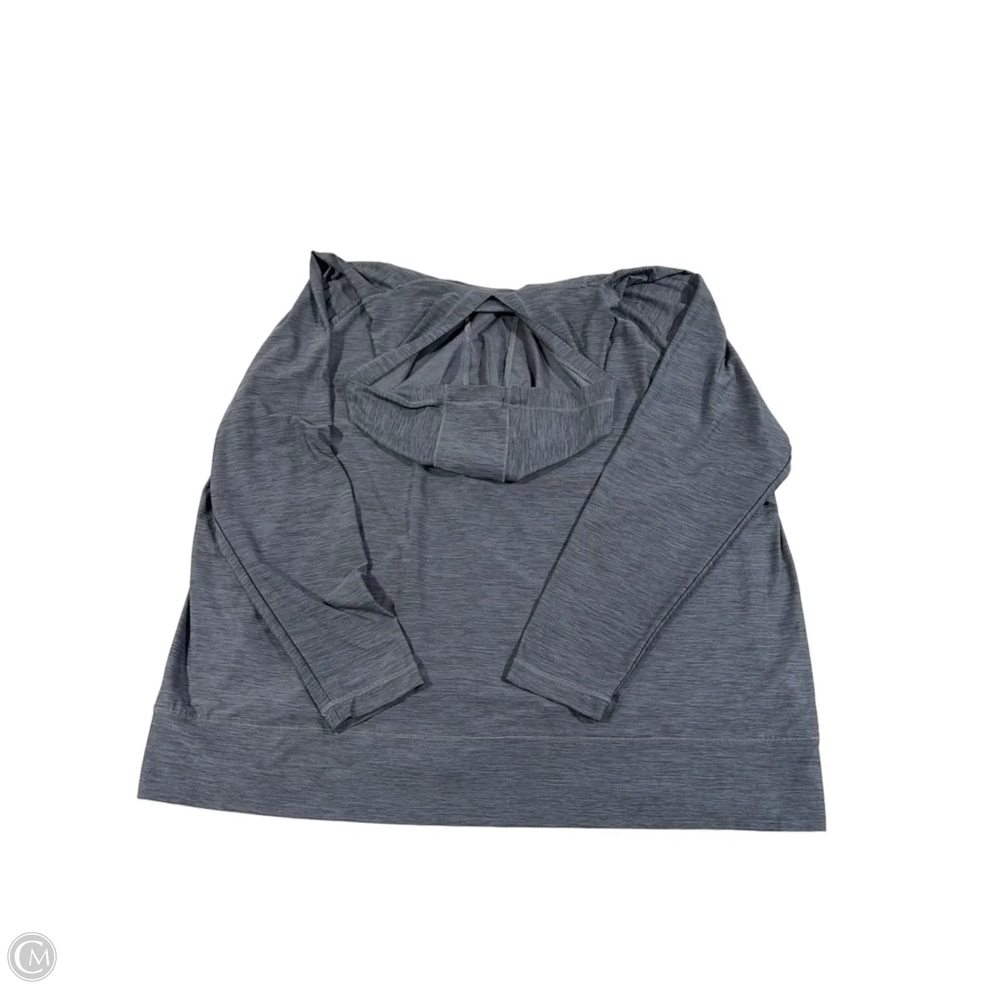 Athletic Top Long Sleeve Collar By Eddie Bauer In Blue, Size: 2x