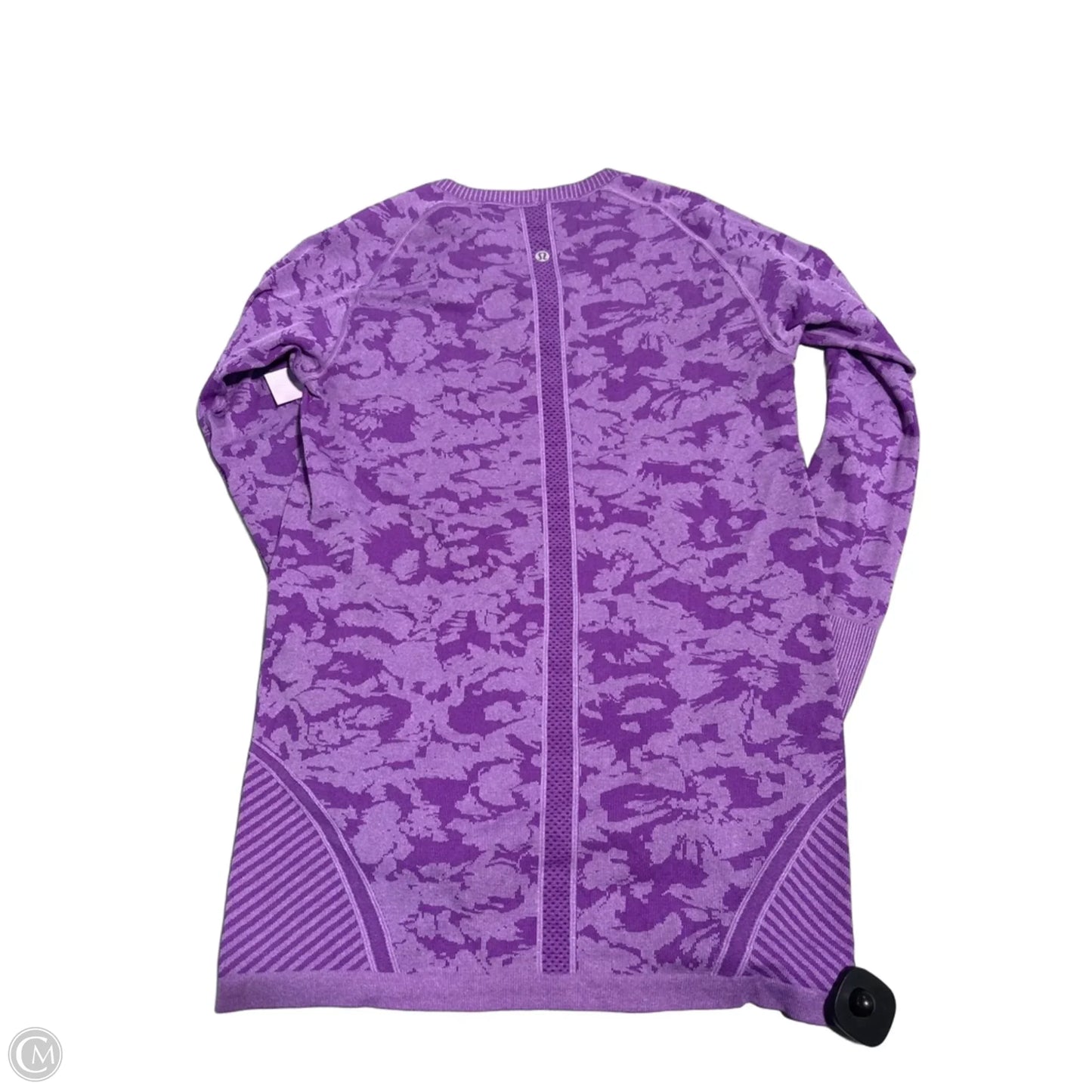 Athletic Top Long Sleeve Collar By Lululemon In Purple, Size: 4