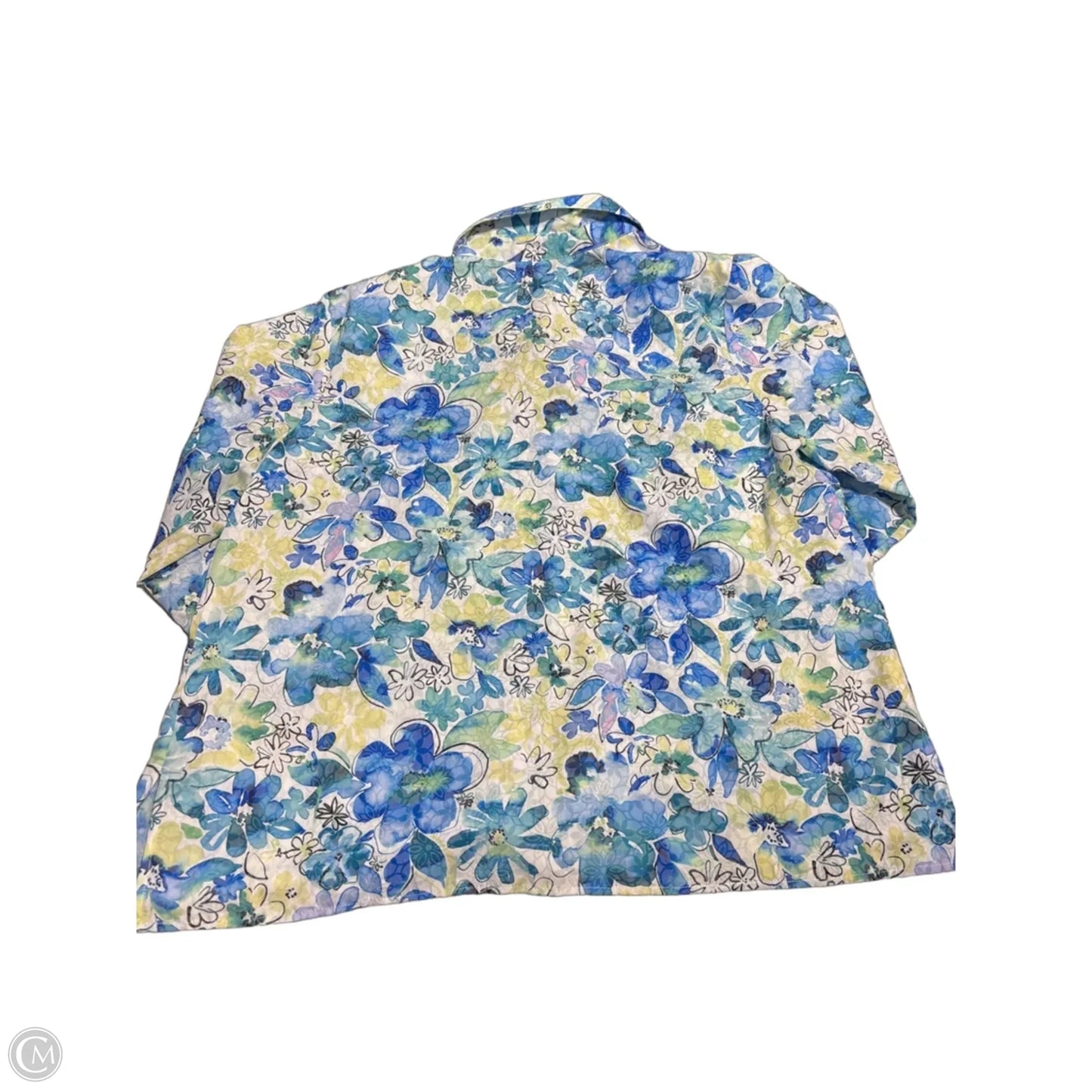 Top Long Sleeve By Alfred Dunner In Blue, Size: 1x