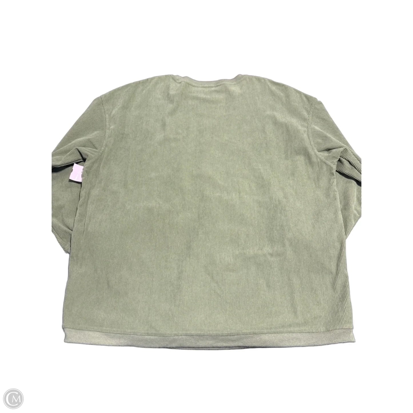 Top Long Sleeve By Cmc In Green, Size: 2x