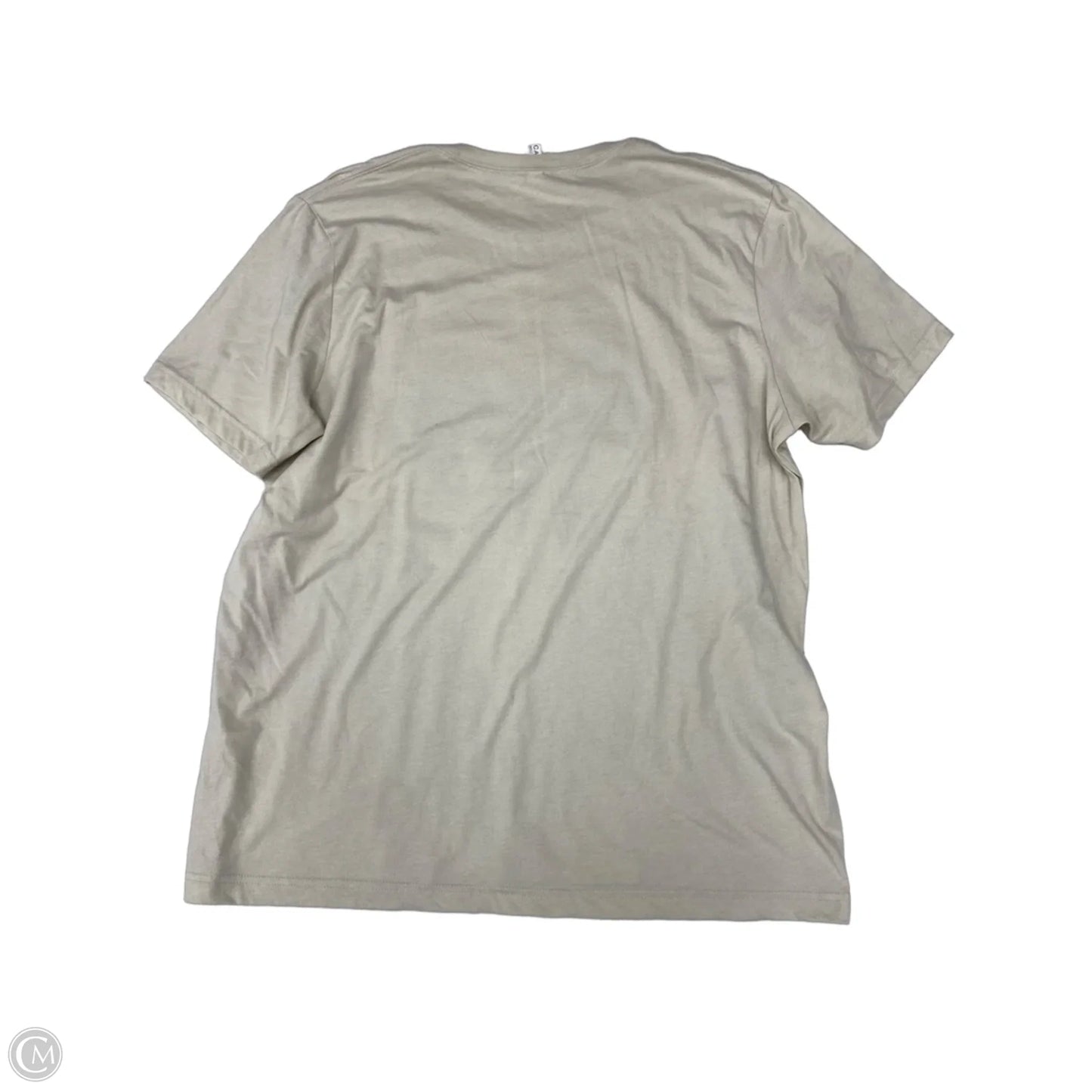 Top Short Sleeve By Bella + Canvas In Beige, Size: 2x