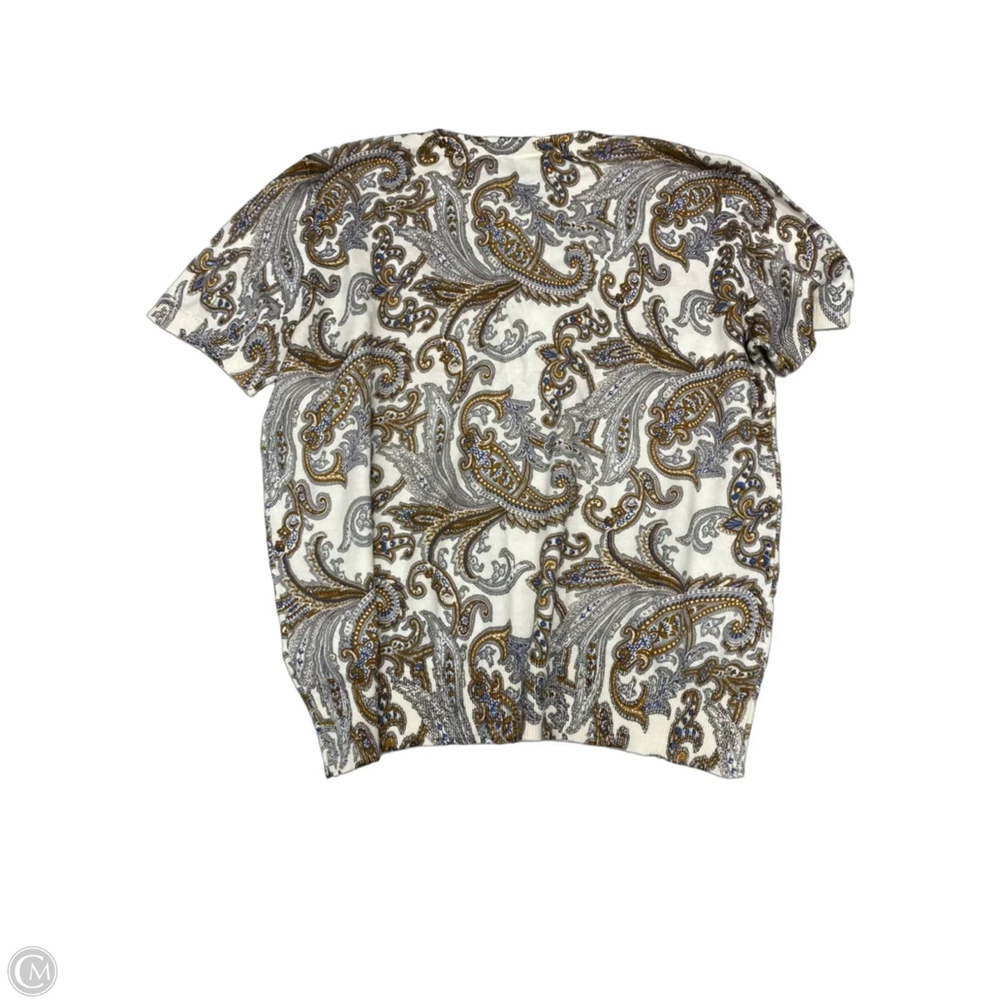 Top Short Sleeve By Lauren By Ralph Lauren In Paisley Print, Size: L