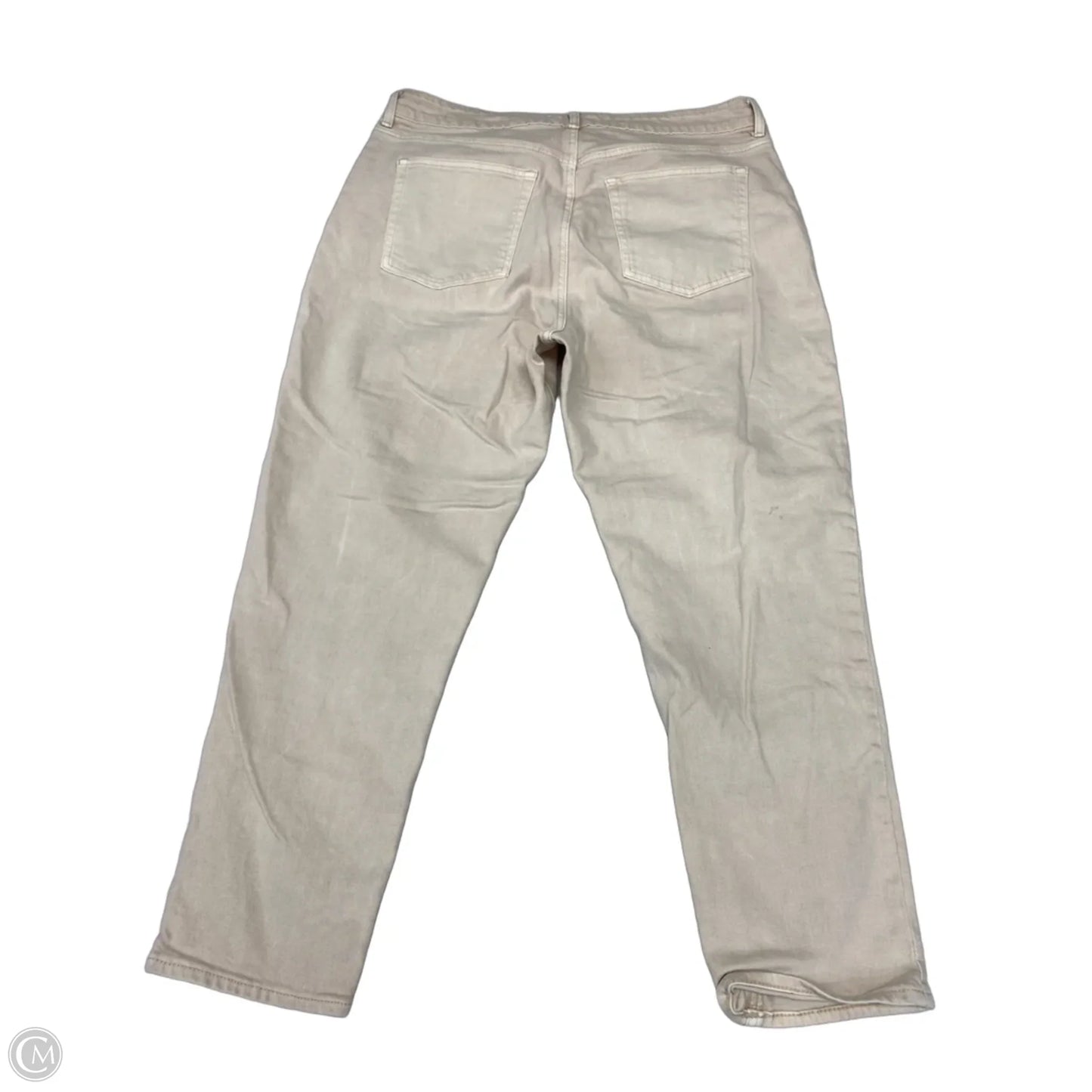 Jeans Straight By H&m In Cream Denim, Size: 16