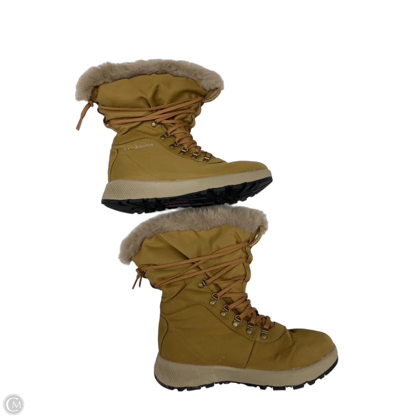 Boots Snow By Columbia In Beige, Size: 6