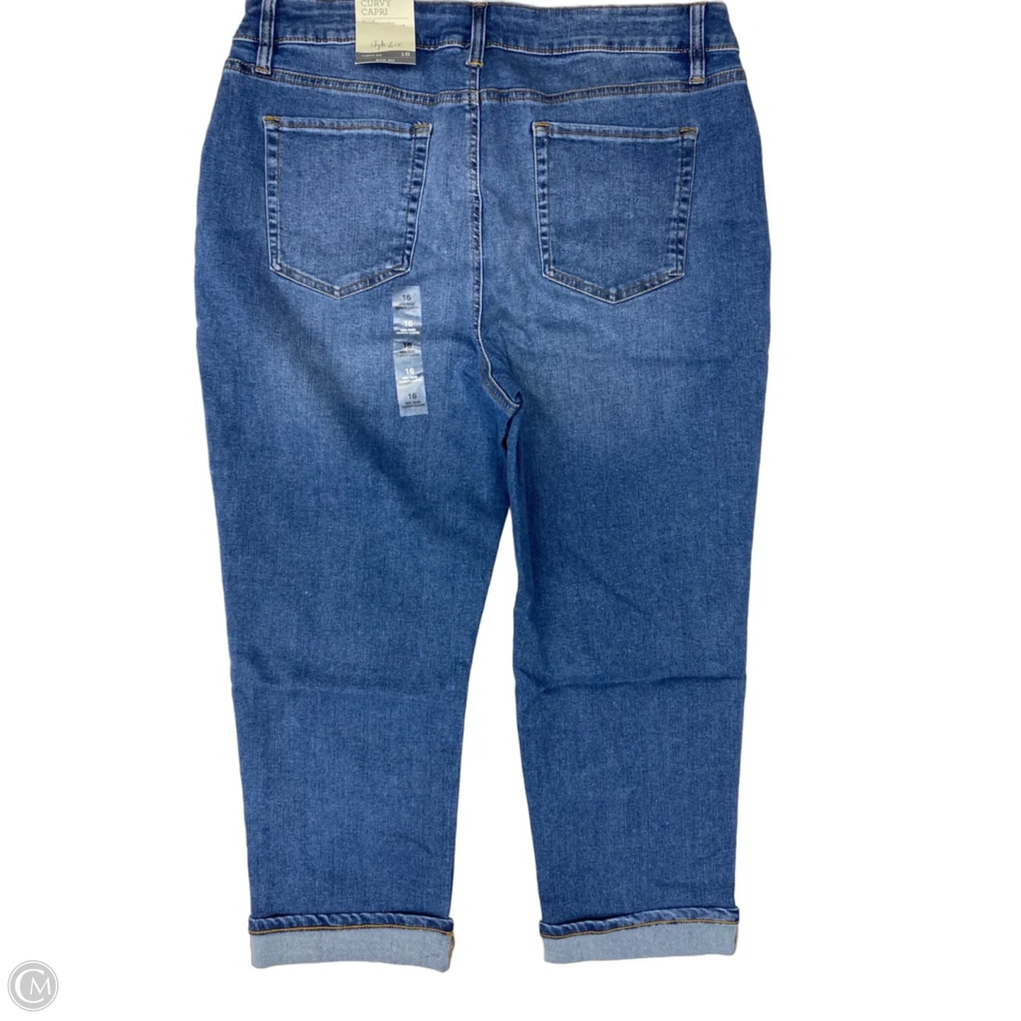 Capris By Style And Company In Blue Denim, Size: 14
