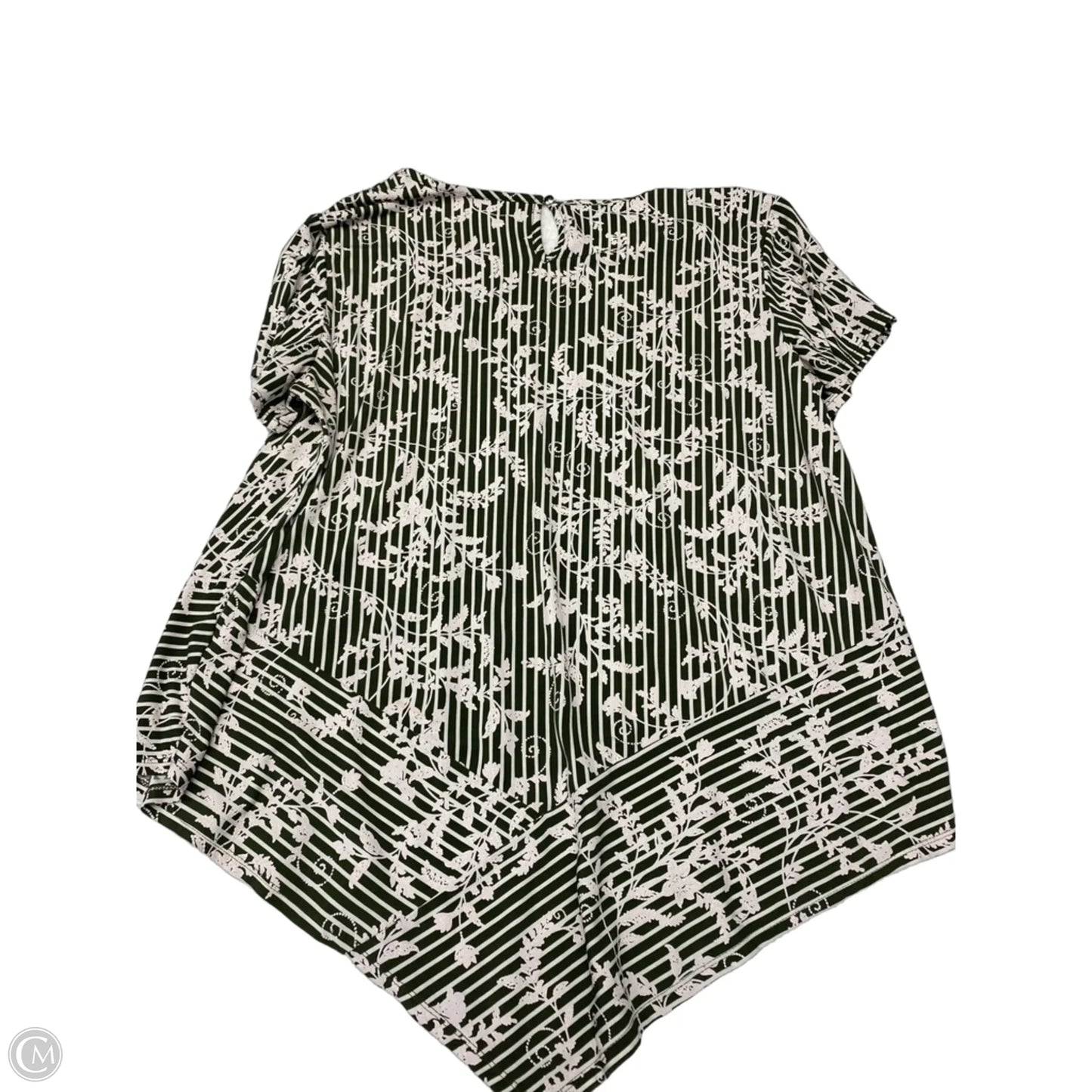 Blouse Short Sleeve By Clothes Mentor In Green, Size: 3x
