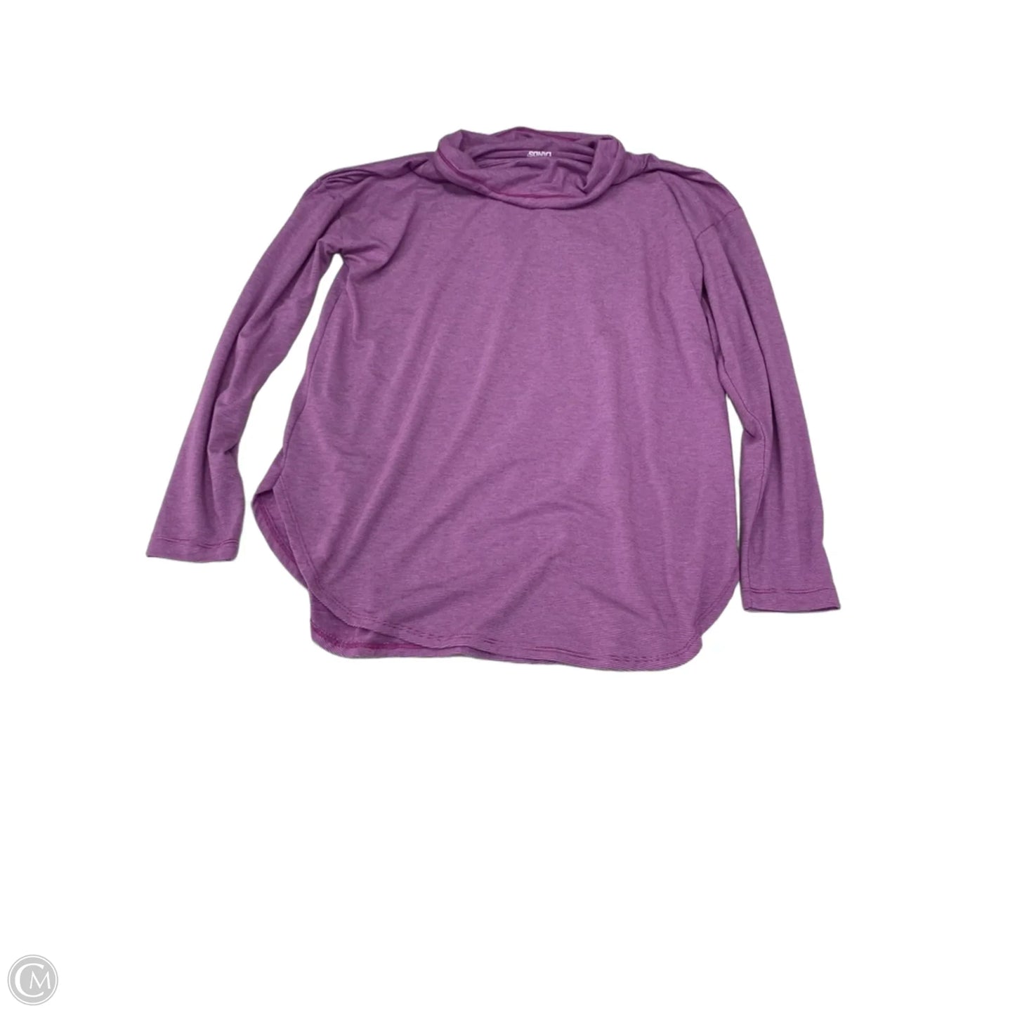 Athletic Top Long Sleeve Collar By Lands End In Purple, Size: M