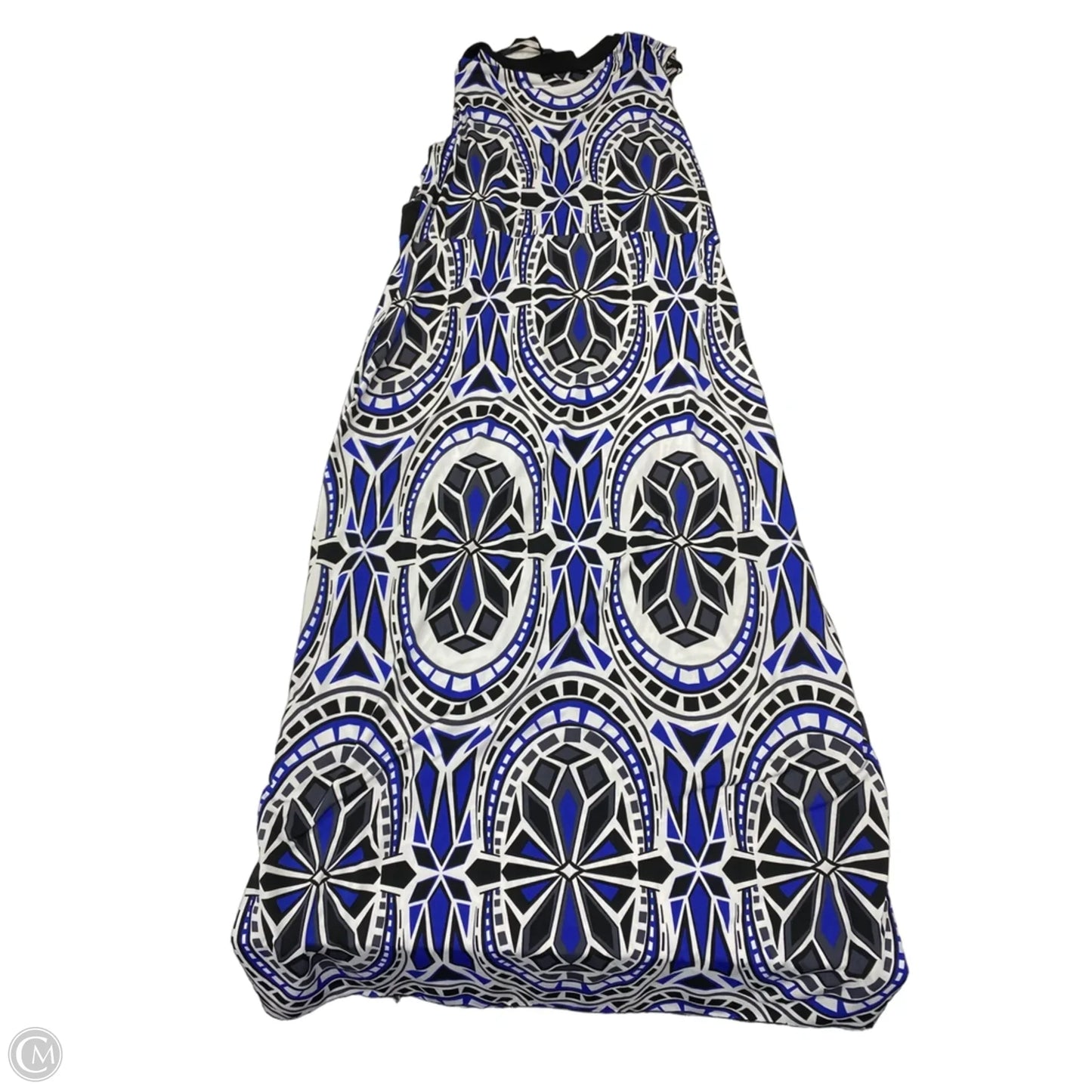 Dress Casual Maxi By En Focus In Blue & White, Size: L