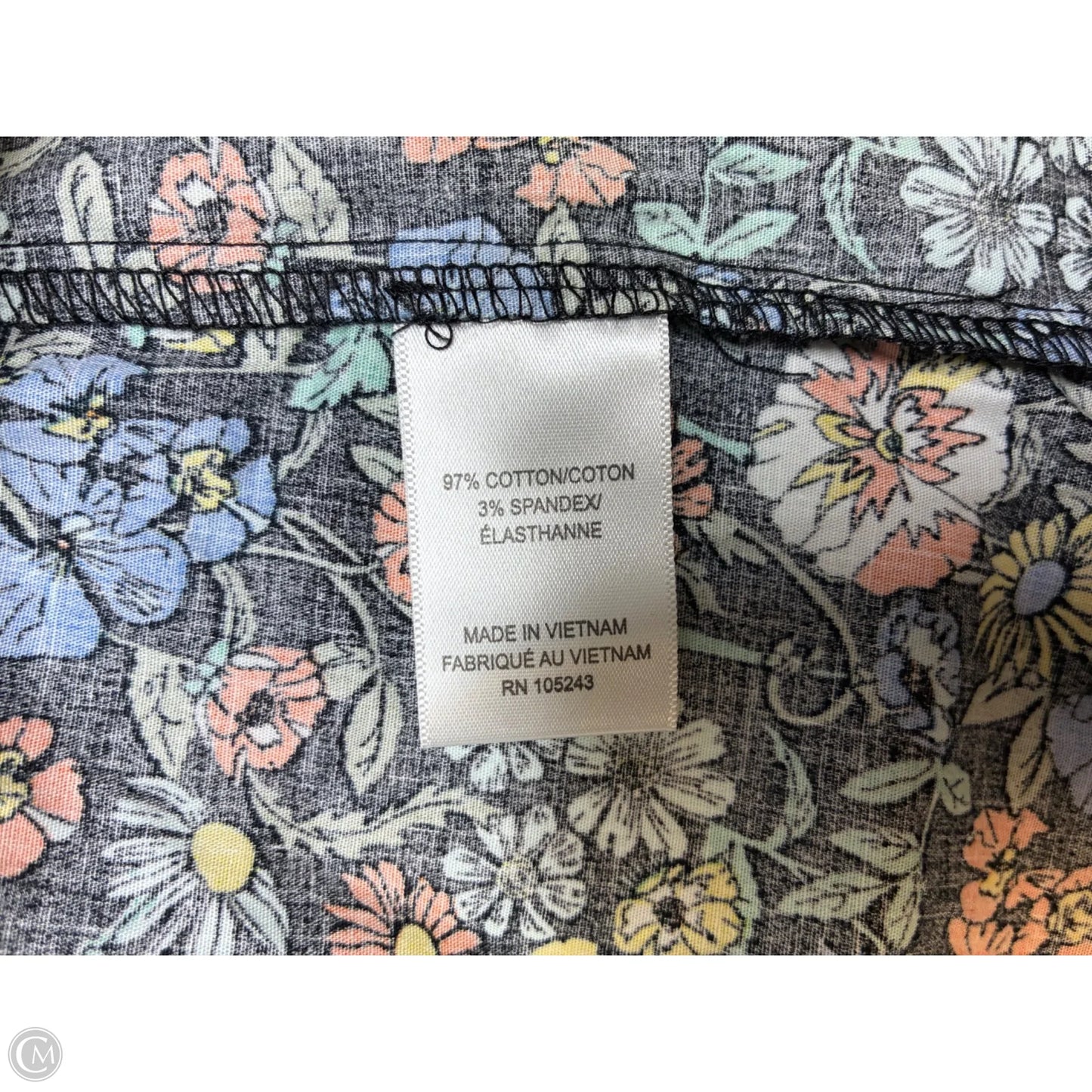 Dress Casual Short By Bobeau In Floral Print, Size: L