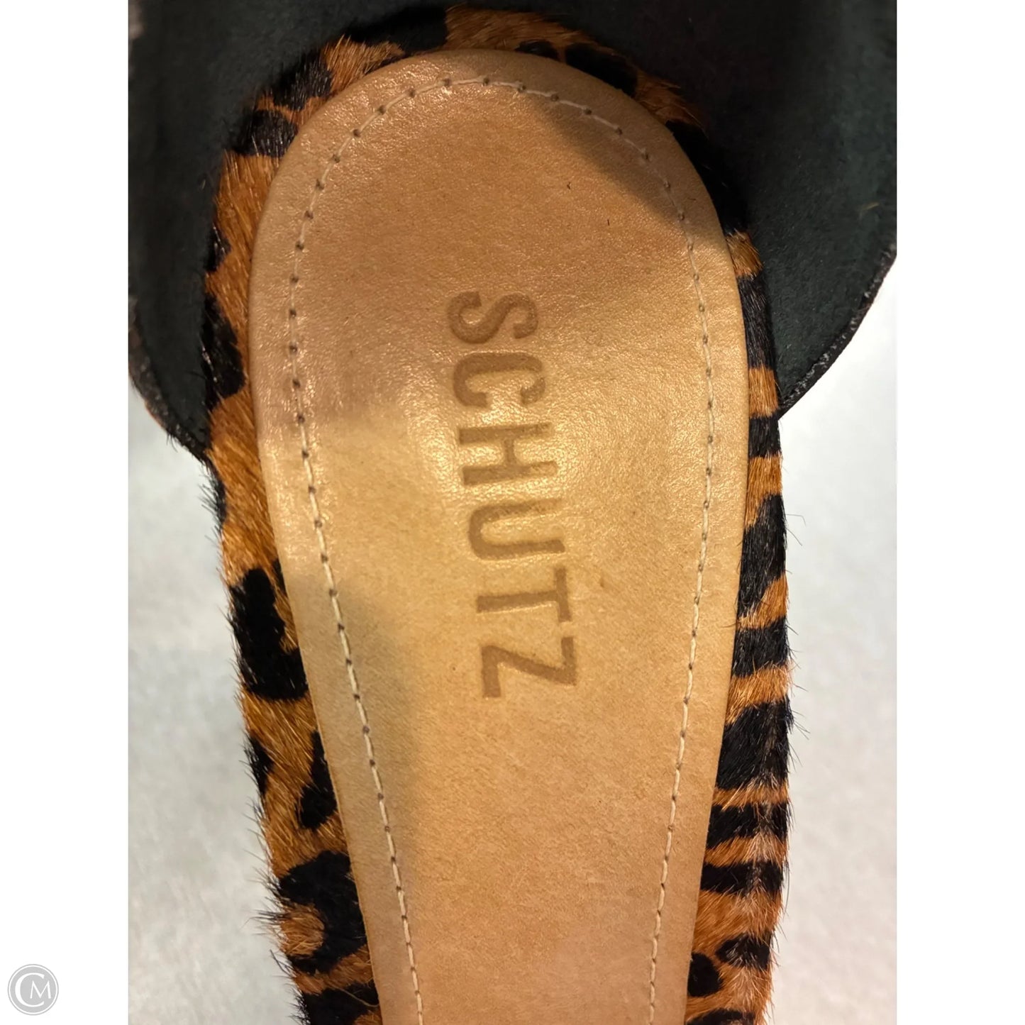 Sandals Heels Block By Schutz In Animal Print, Size: 10