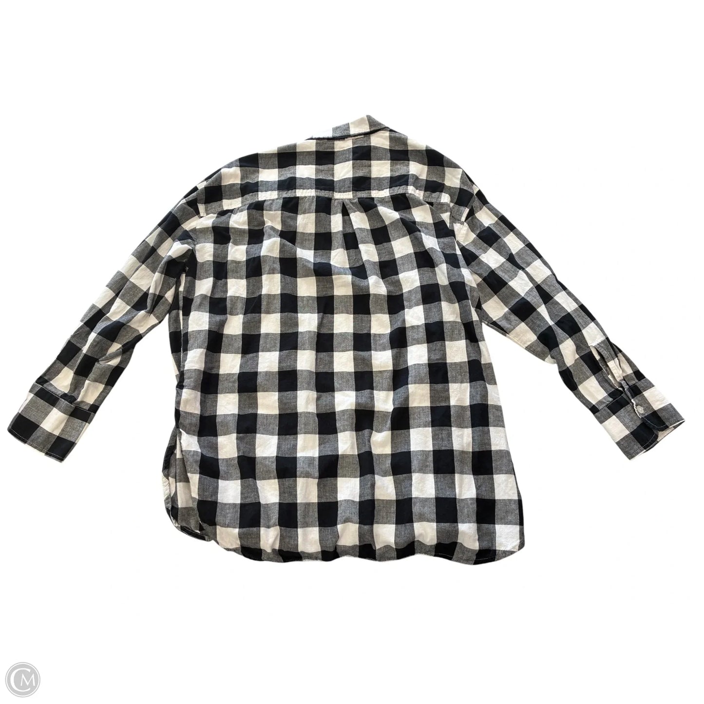 Top Long Sleeve By Maeve In Black & White, Size: Large