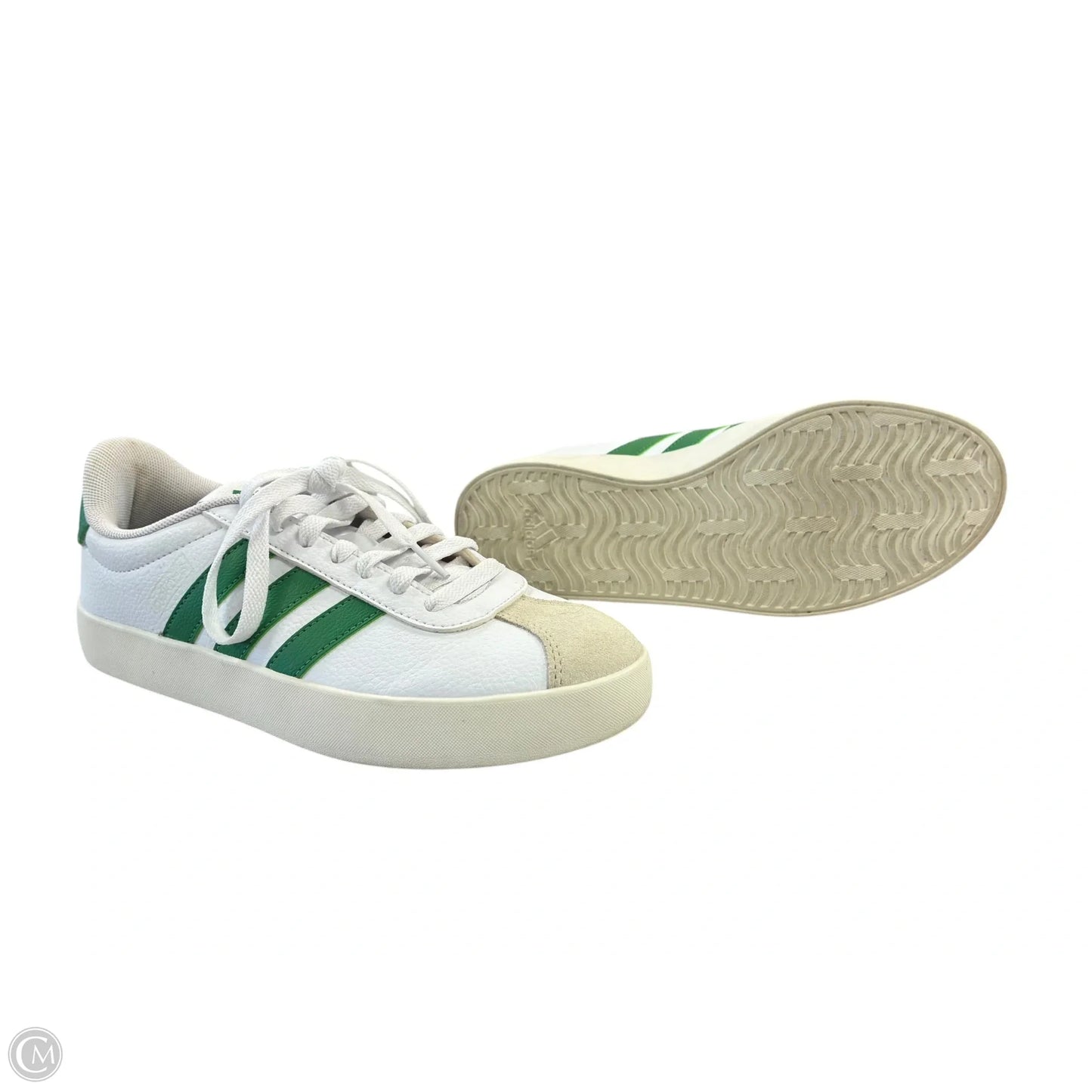 Shoes Sneakers By Adidas In Green & White, Size: 8