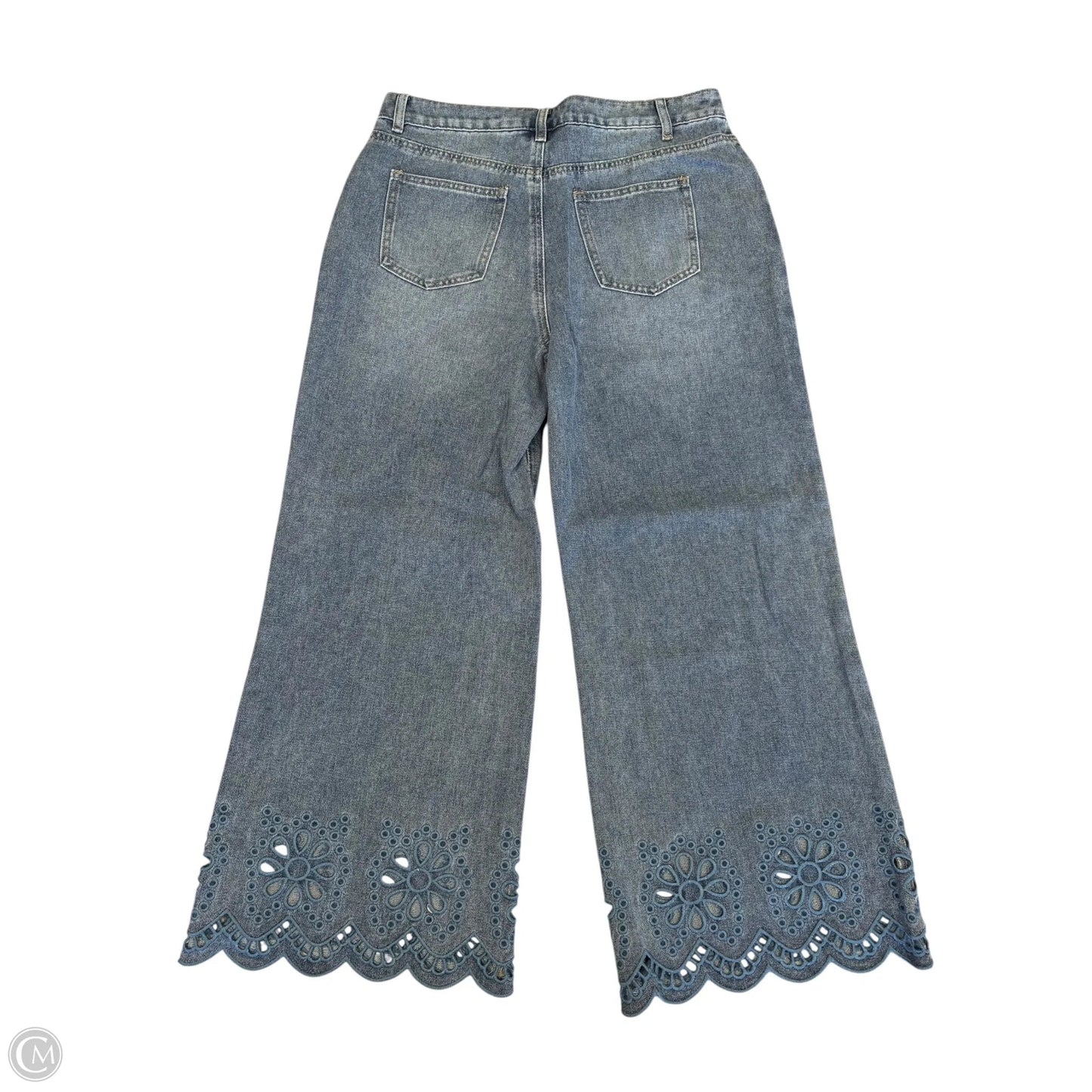 Jeans Wide Leg By Cmf In Blue Denim, Size: 12