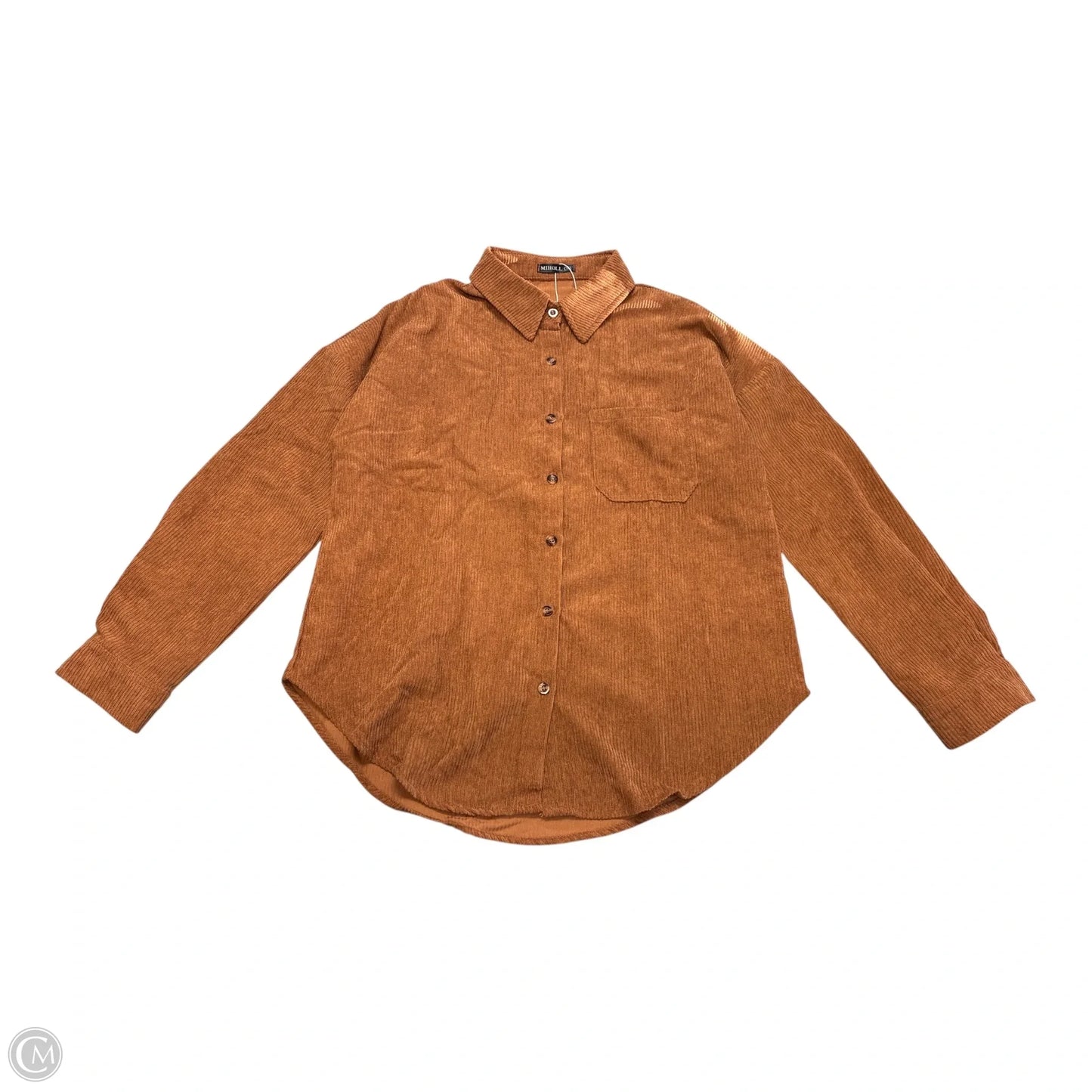 Top Long Sleeve By Miholl In Tan, Size: S