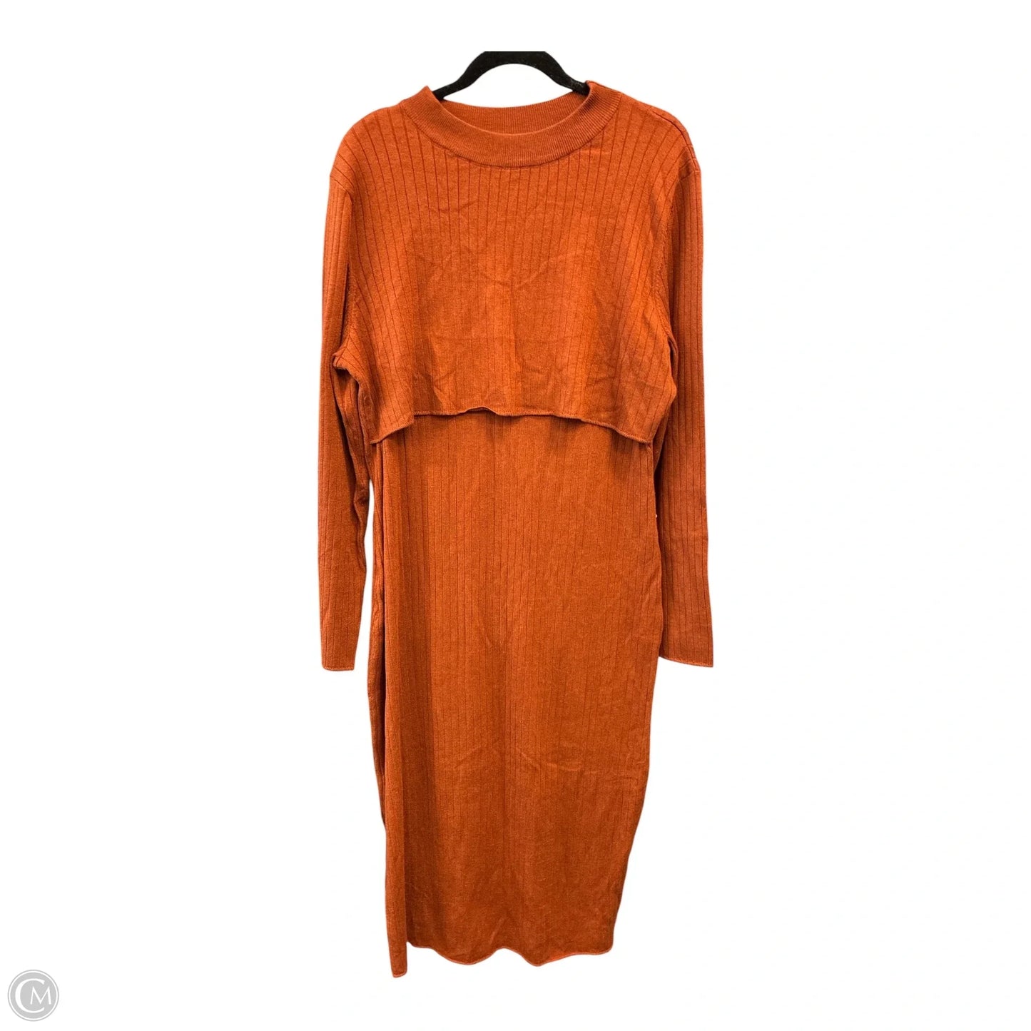 Dress Sweater By Cme In Orange, Size: Xxl