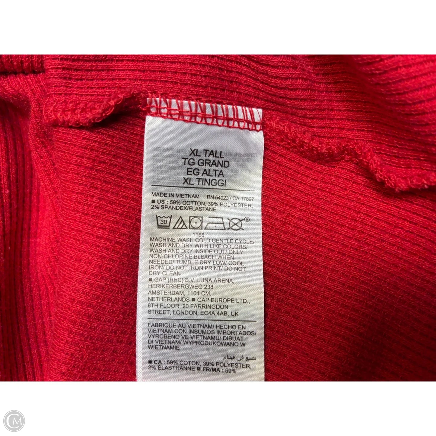 Top Long Sleeve By Old Navy In Red, Size: Xl
