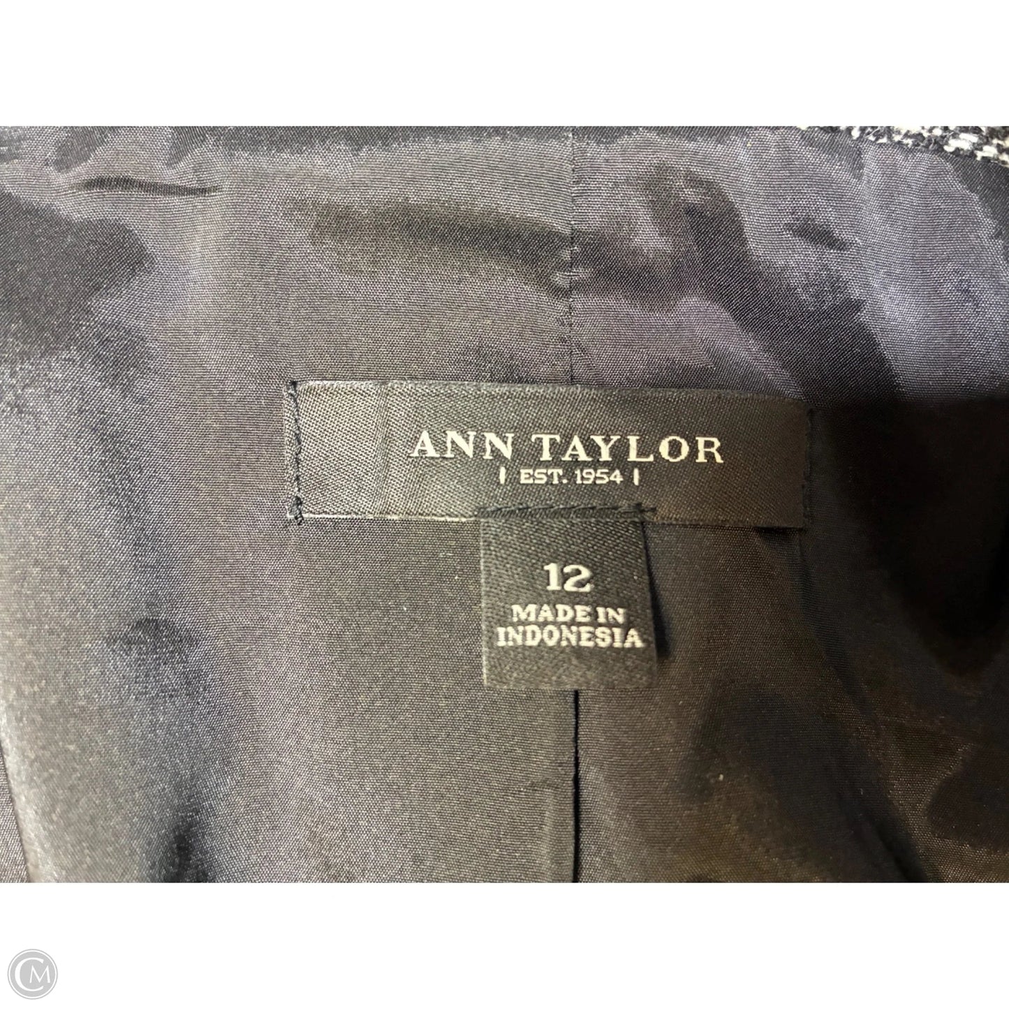 Jacket Other By Ann Taylor In Black & White, Size: L