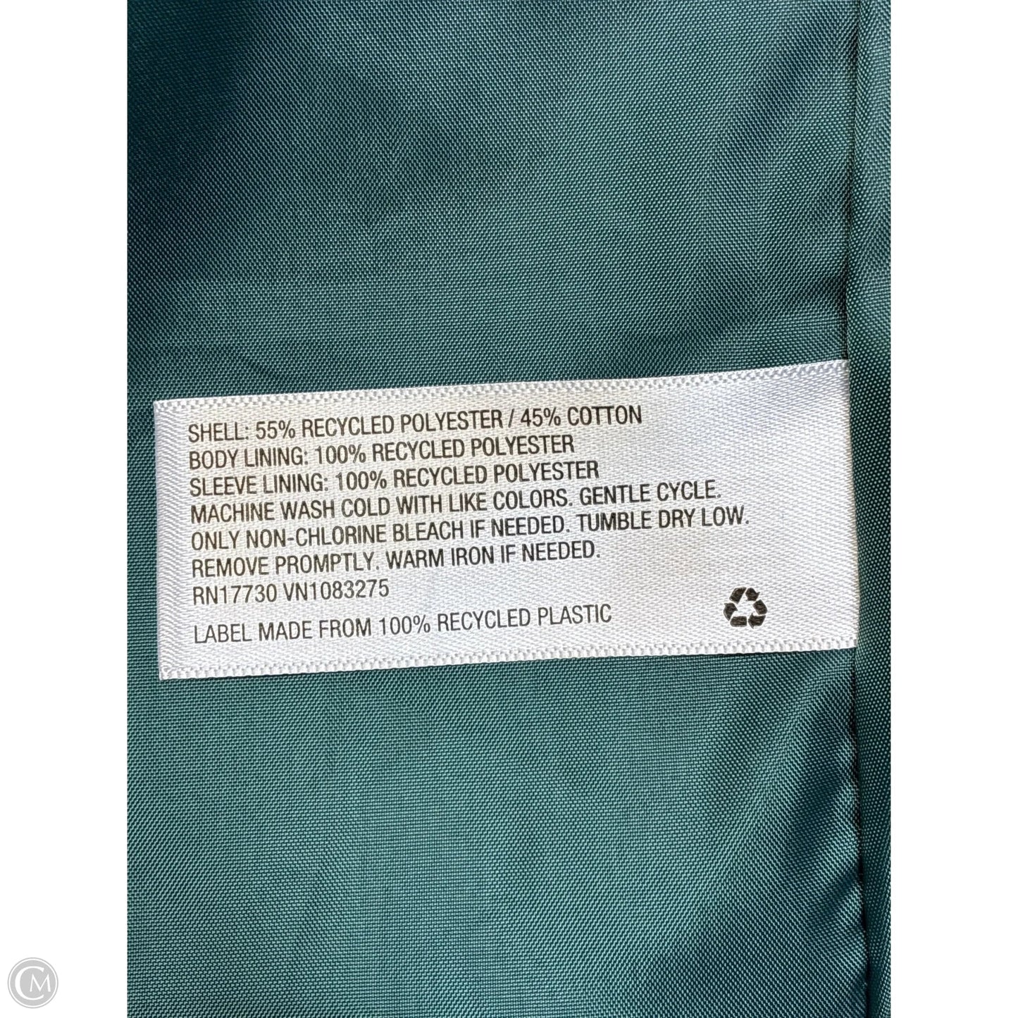 Coat Trench Coat By A New Day In Green, Size: Xl