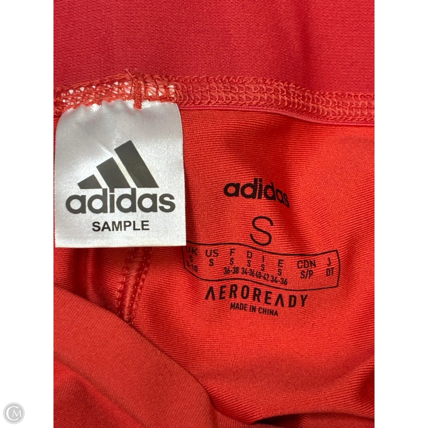 Athletic Leggings By Adidas In Red, Size: S