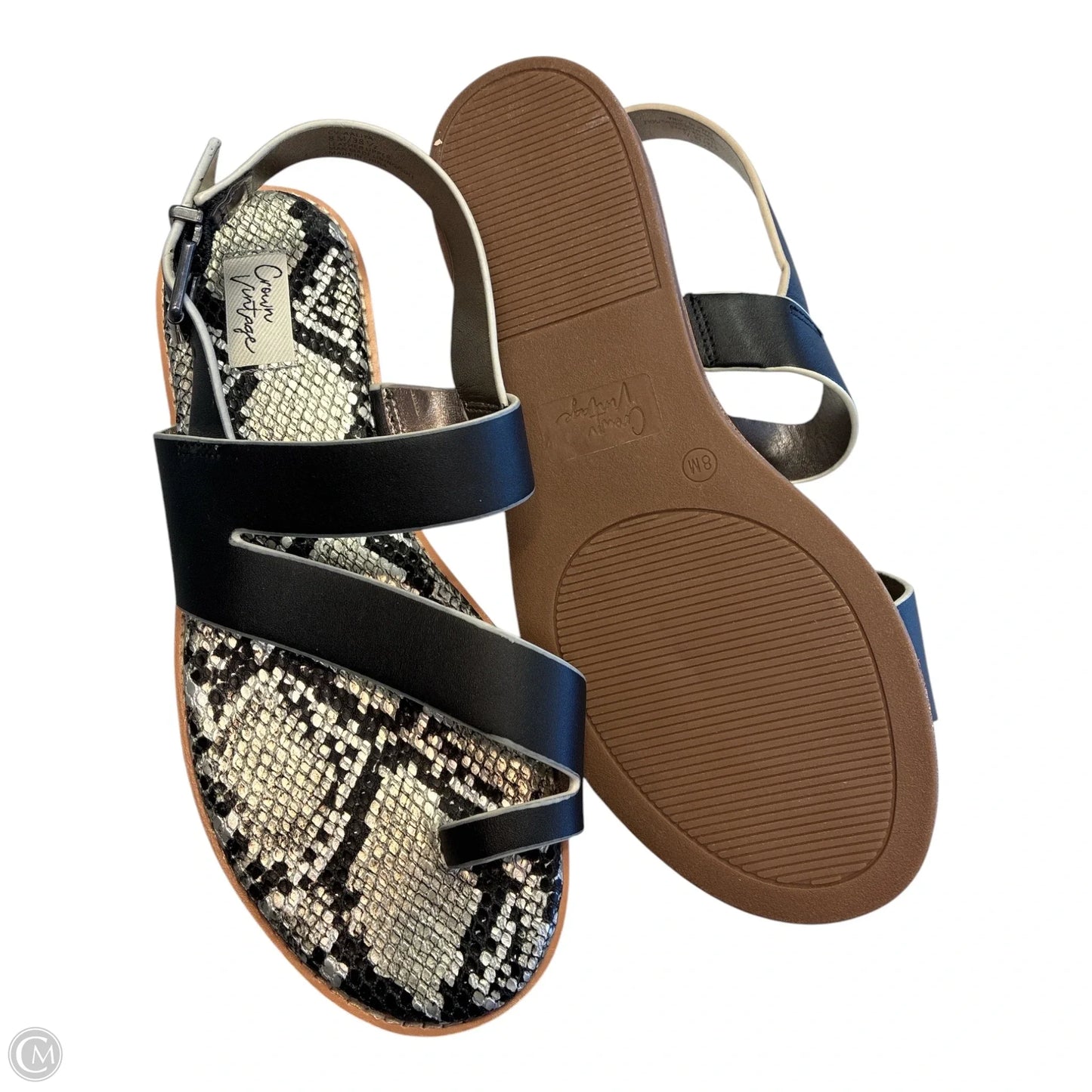 Sandals Flats By Crown Vintage In Animal Print, Size: 8