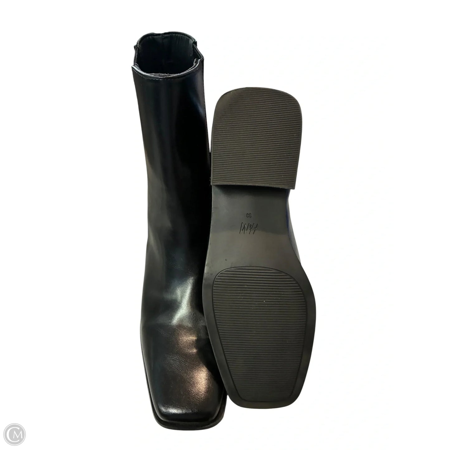 Boots Ankle Flats By H&m In Black, Size: 8