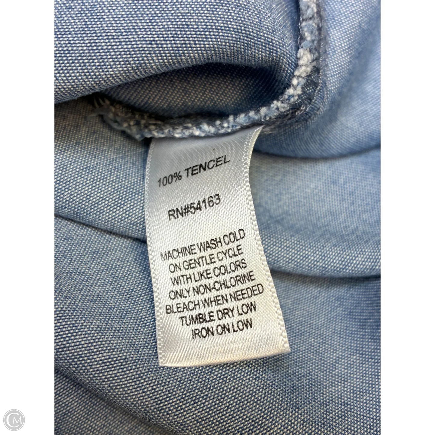 Tunic Sleeveless By Marc New York In Blue Denim, Size: L