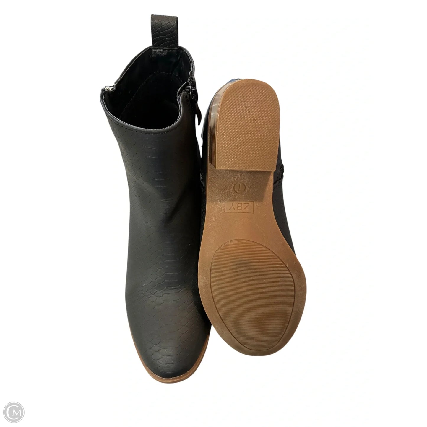 Boots Ankle Heels By Cmf In Black, Size: 7