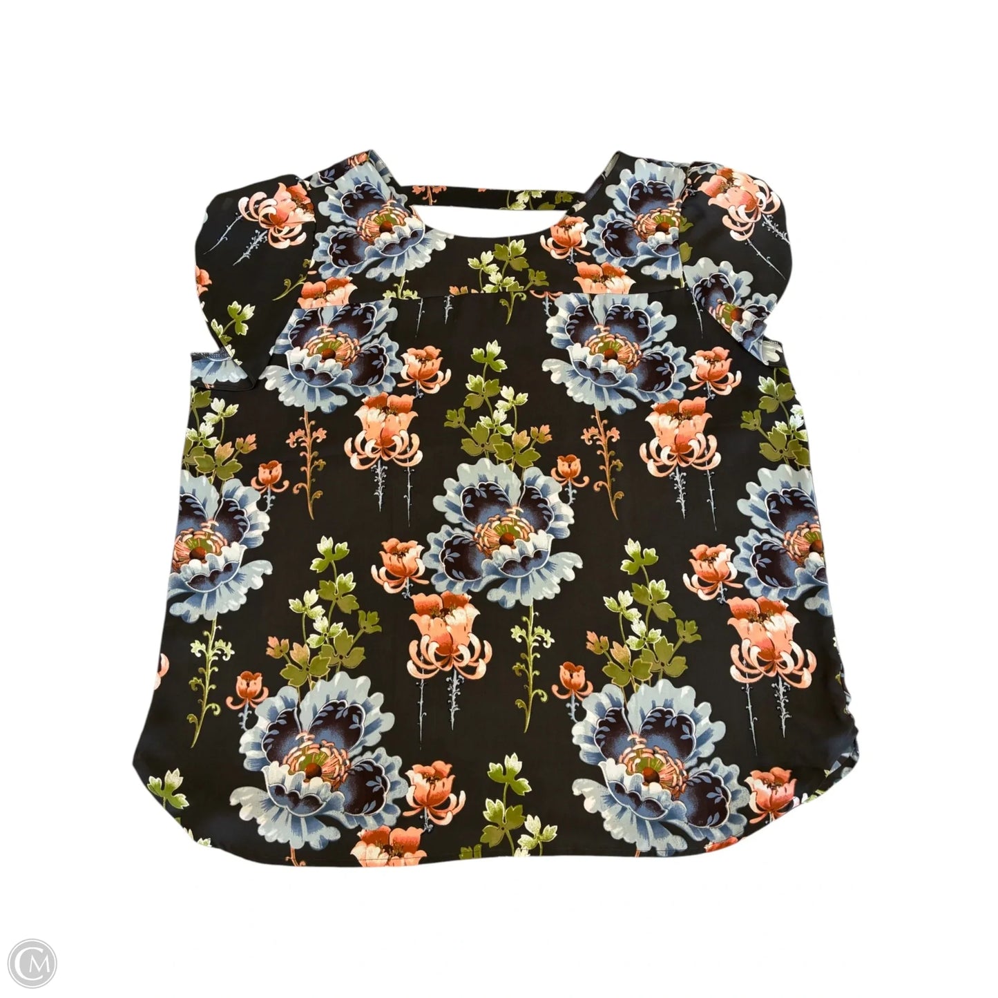 Top Short Sleeve By Loft In Floral Print, Size: Xl