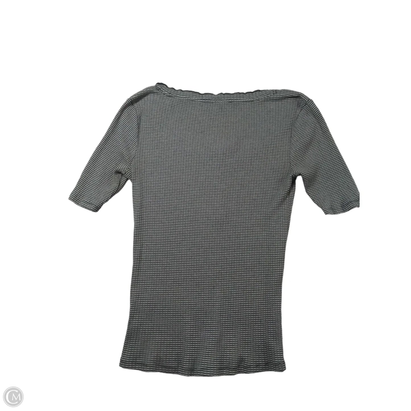 Top 3/4 Sleeve By Loft In Black & White, Size: M