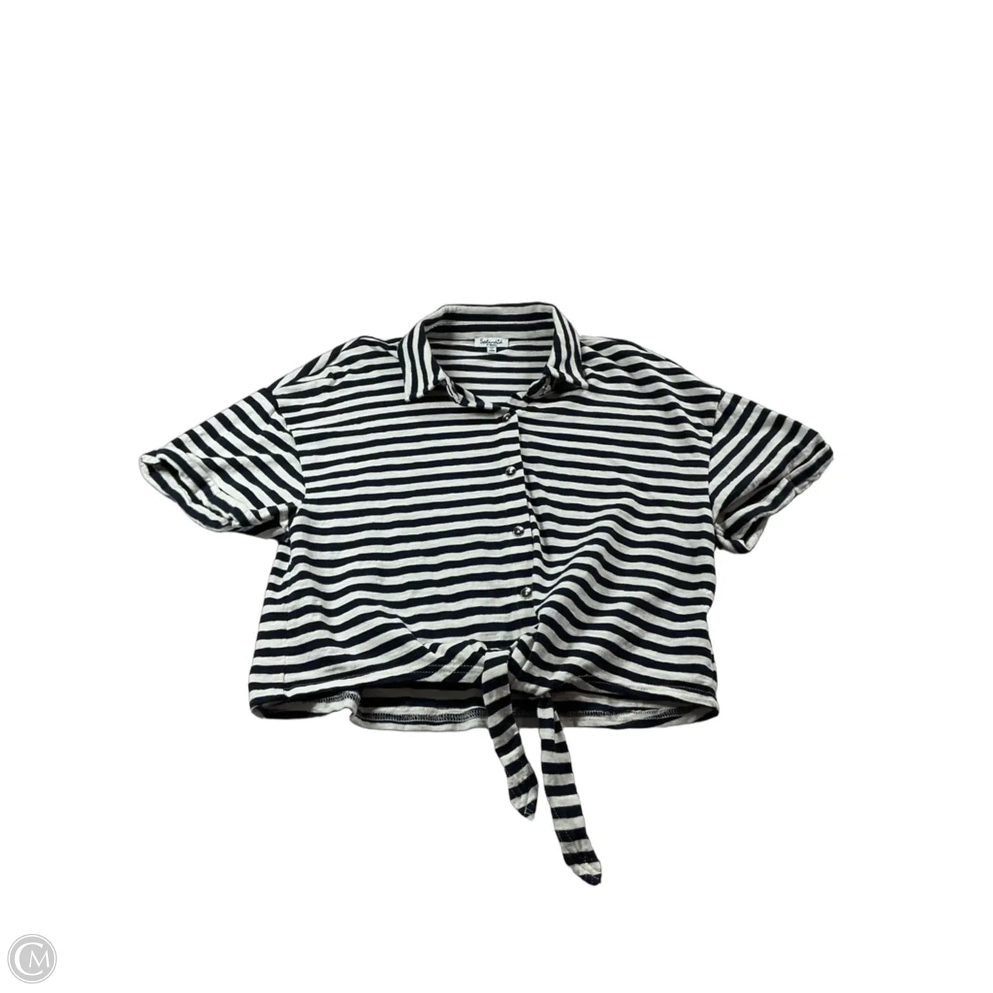 Top Short Sleeve By Splendid In Striped Pattern, Size: Xs