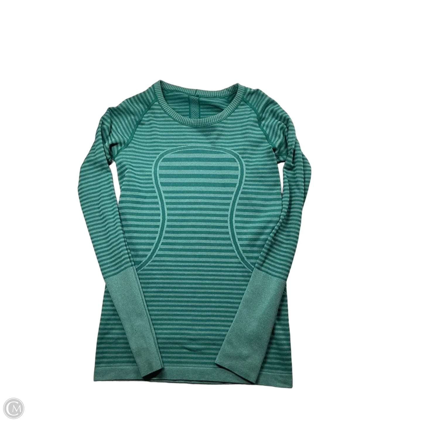 Top Long Sleeve By Lululemon In Aqua, Size: S