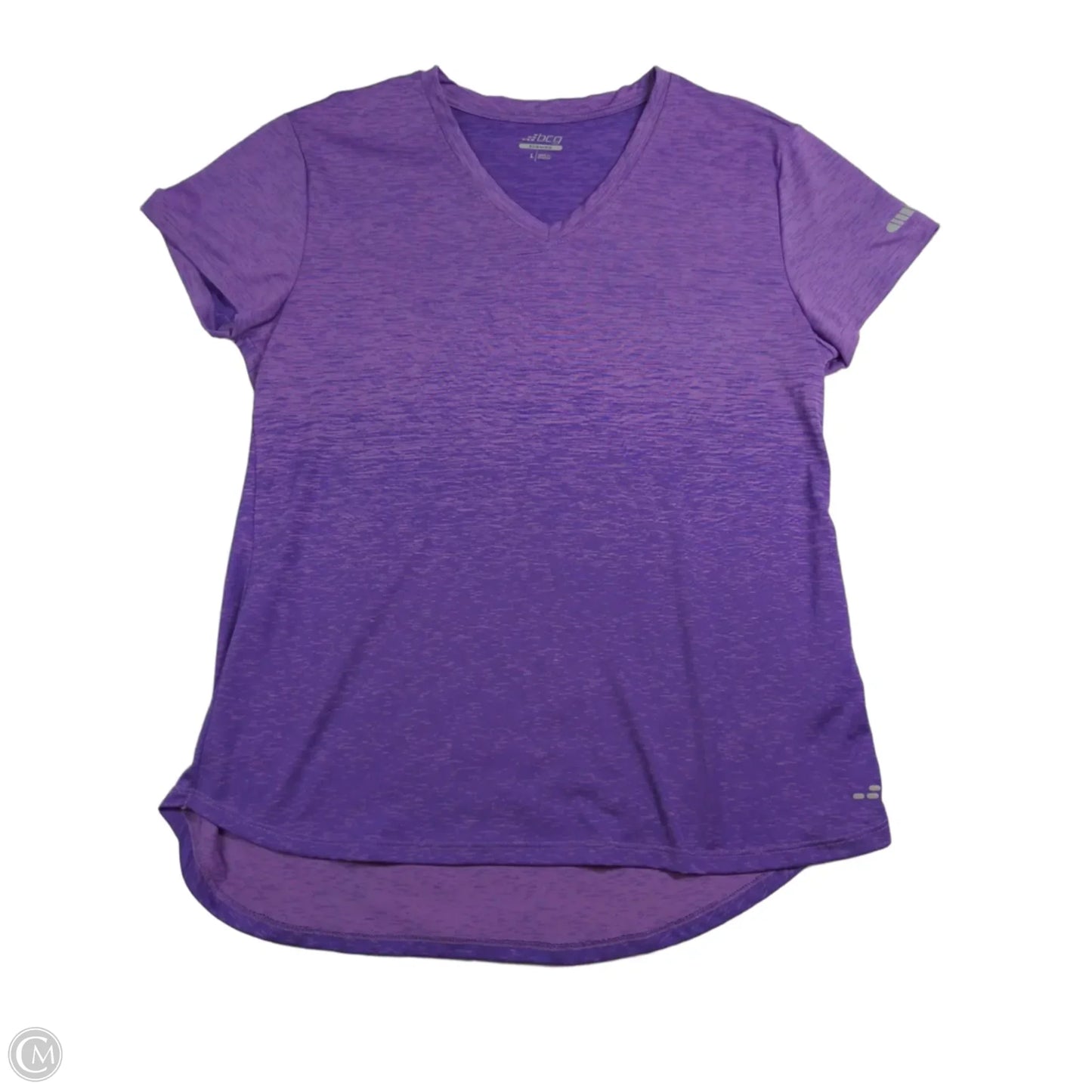 Top Short Sleeve Basic By Bcg In Purple, Size: L