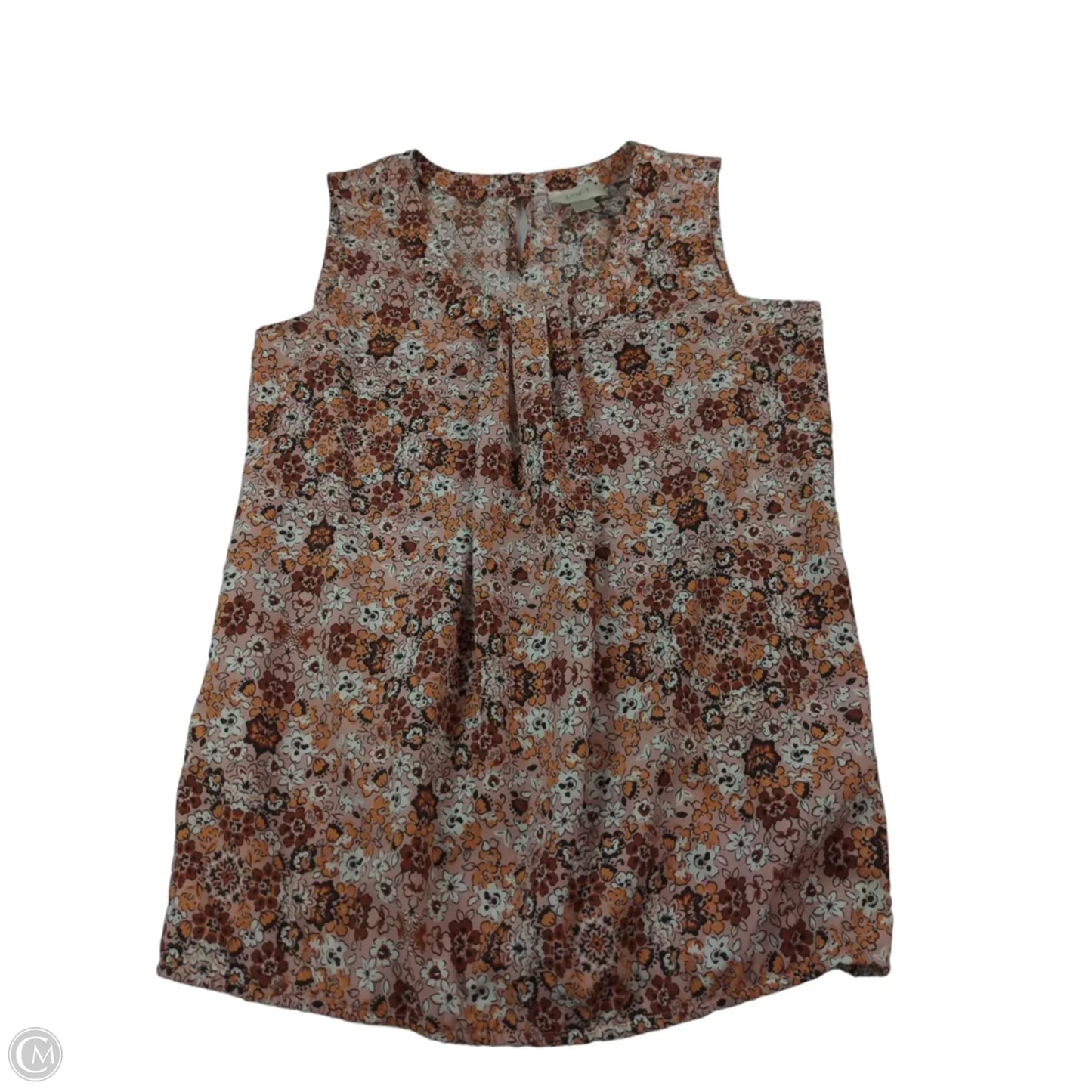 Top Sleeveless By Loft In Floral Print, Size: Xs