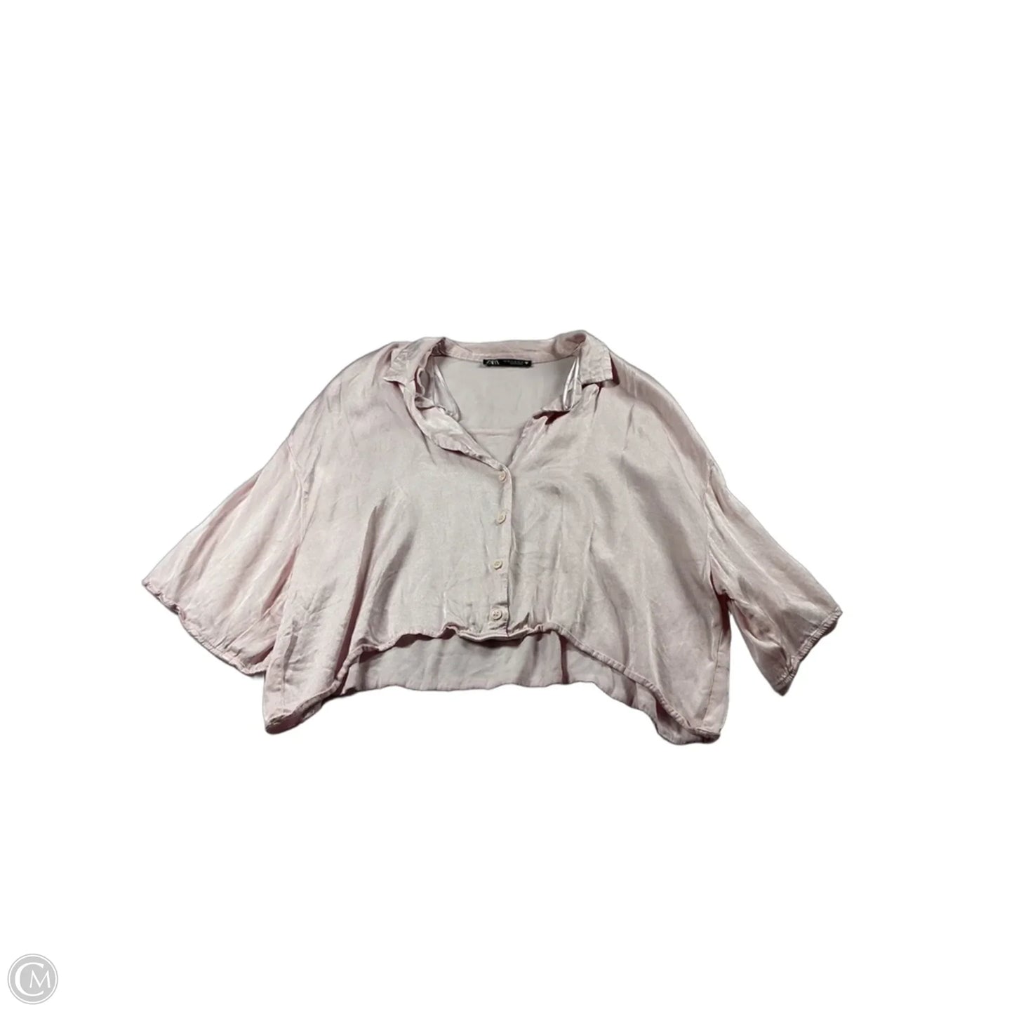Top Short Sleeve By Zara In Pink, Size: Xs