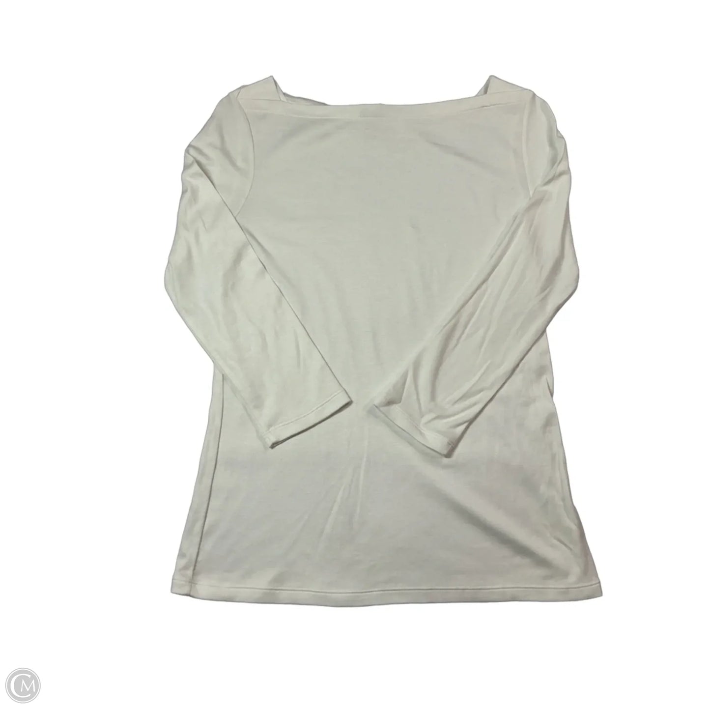 Top Long Sleeve Basic By Talbots In White, Size: Xs