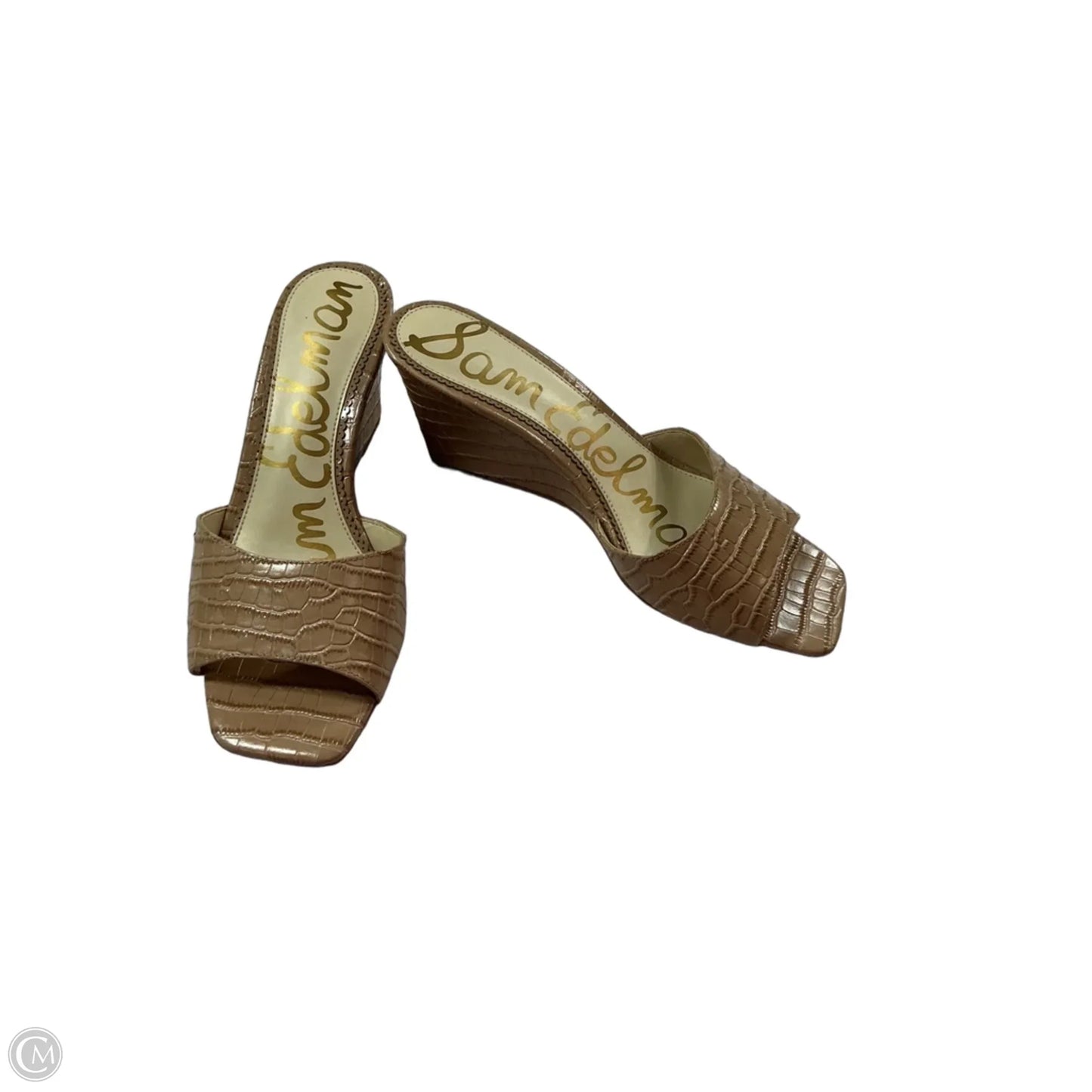 Sandals Heels Wedge By Sam Edelman In Tan, Size: 8